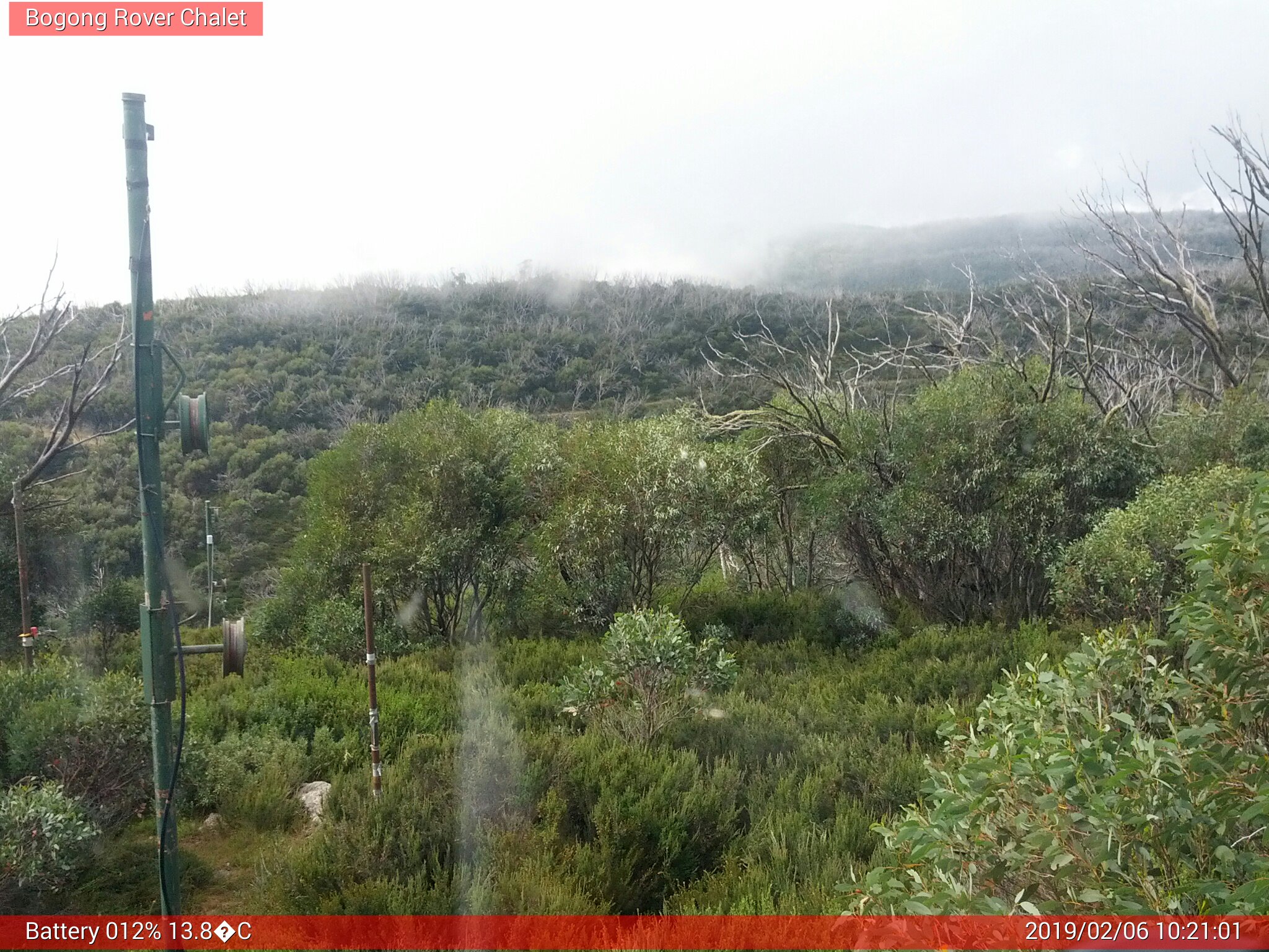 Bogong Web Cam 10:21am Wednesday 6th of February 2019