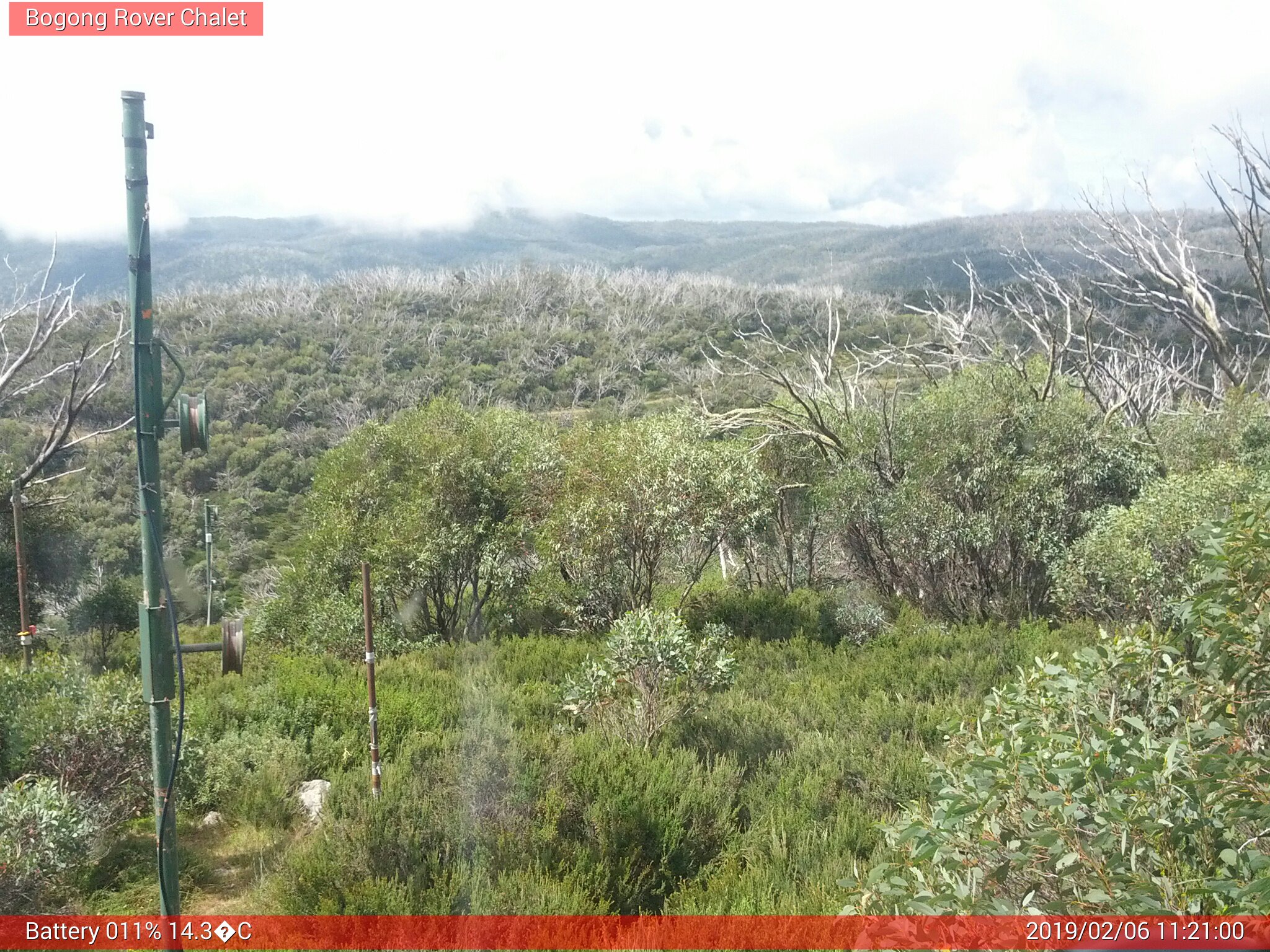 Bogong Web Cam 11:21am Wednesday 6th of February 2019