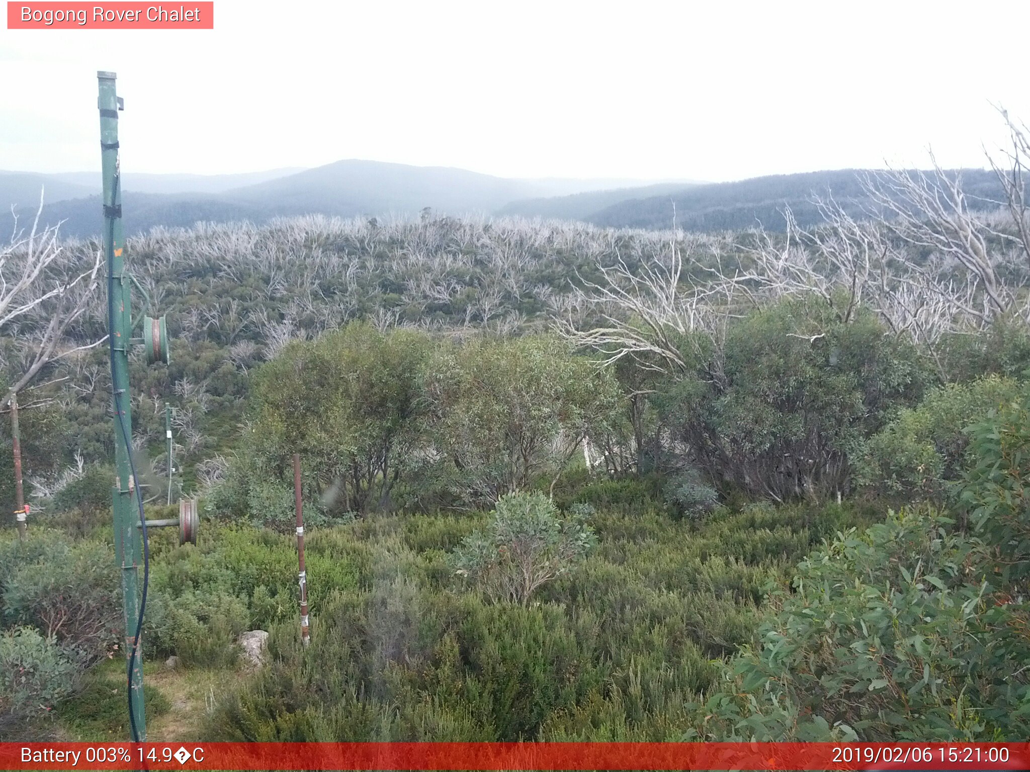 Bogong Web Cam 3:21pm Wednesday 6th of February 2019