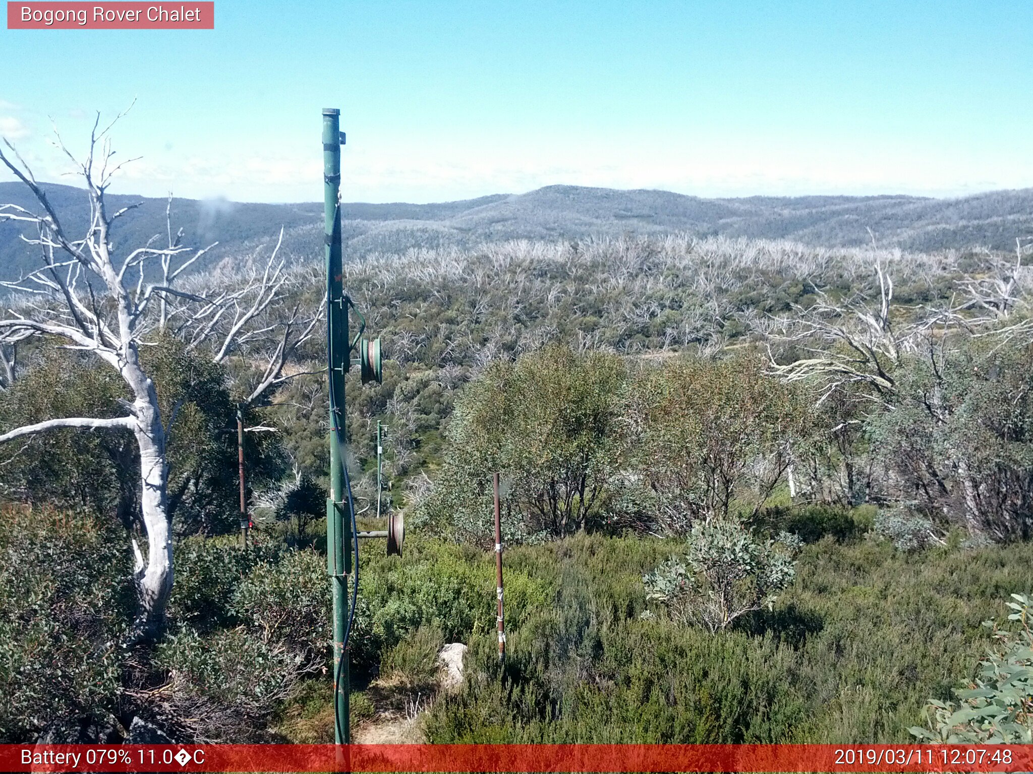 Bogong Web Cam 12:07pm Monday 11th of March 2019