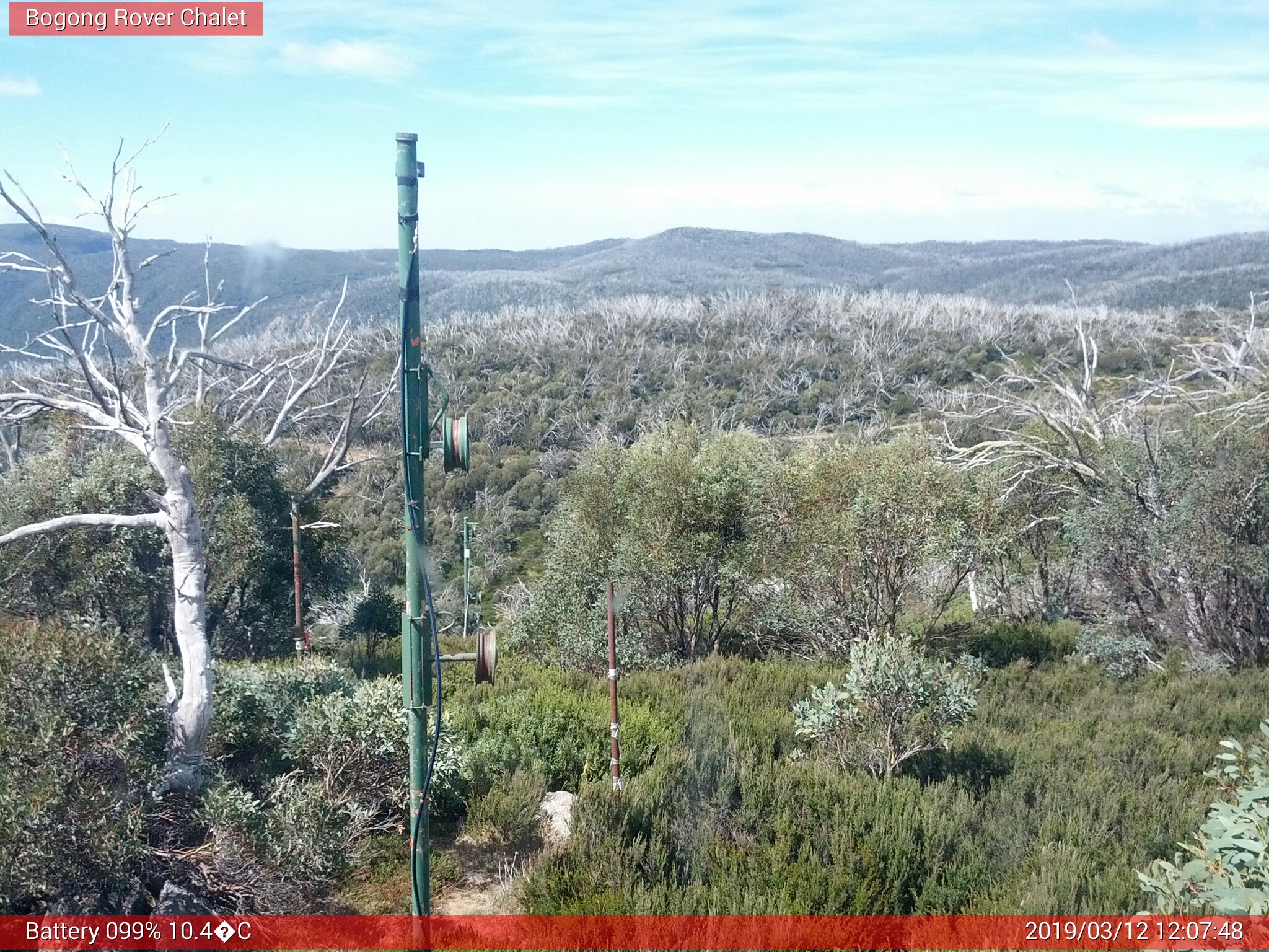 Bogong Web Cam 12:07pm Tuesday 12th of March 2019