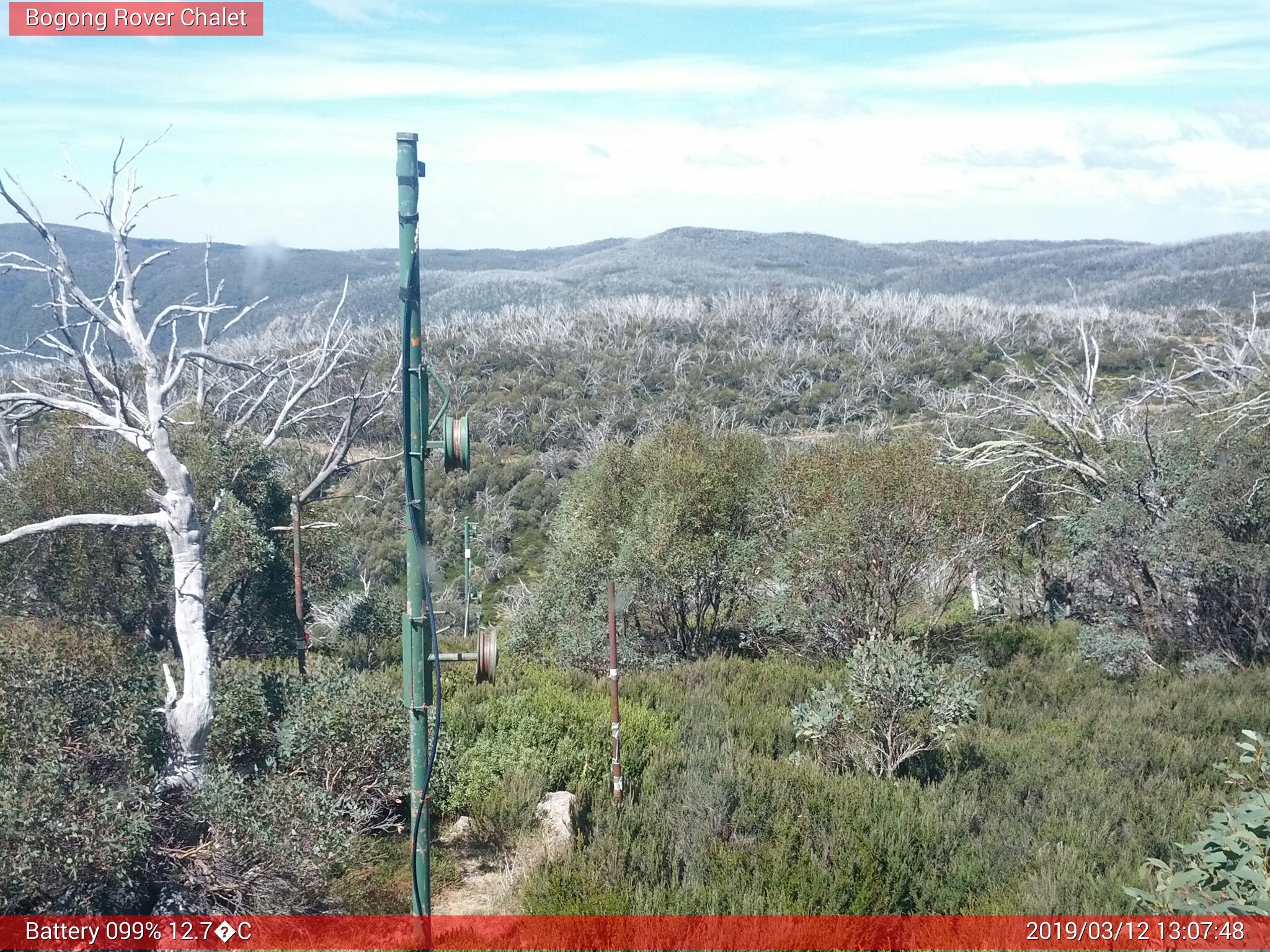 Bogong Web Cam 1:07pm Tuesday 12th of March 2019