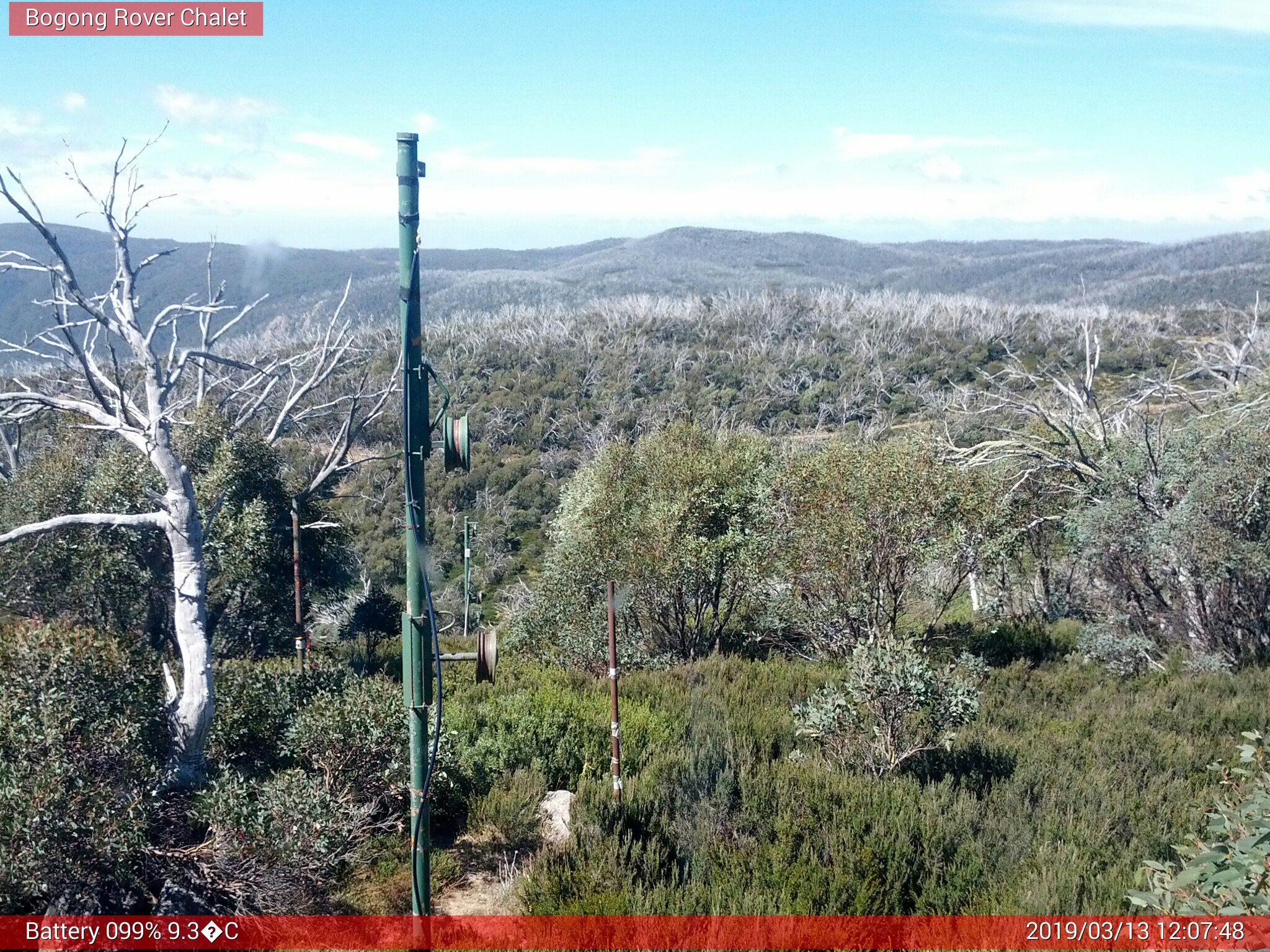 Bogong Web Cam 12:07pm Wednesday 13th of March 2019