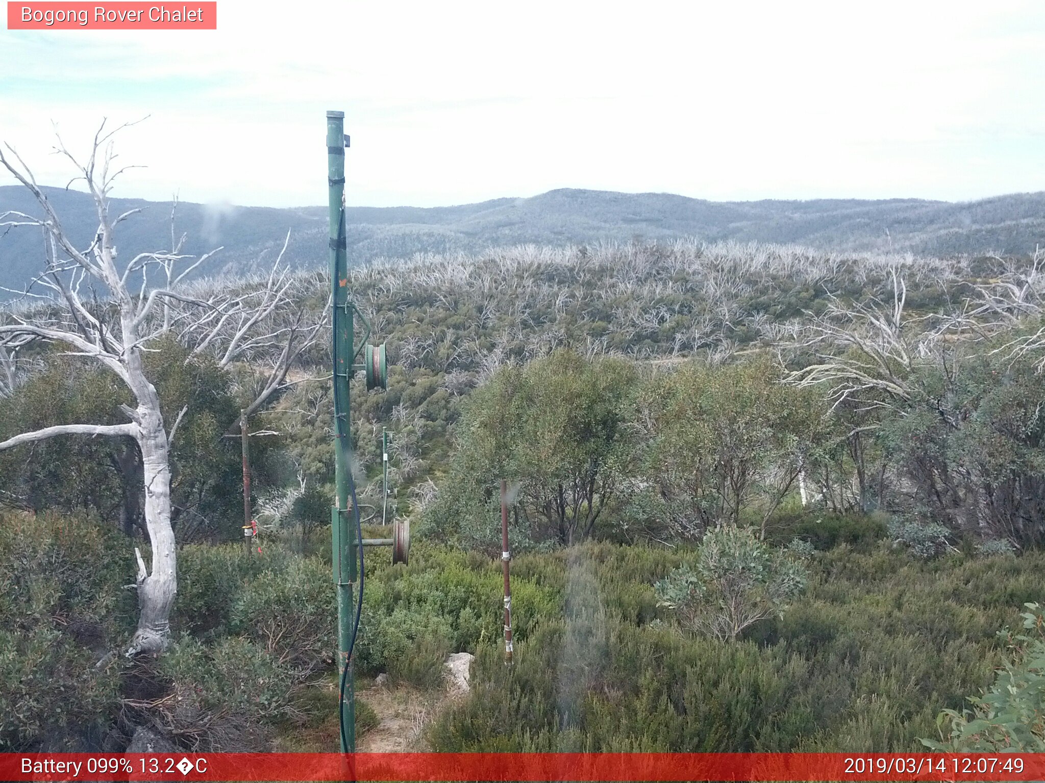 Bogong Web Cam 12:07pm Thursday 14th of March 2019