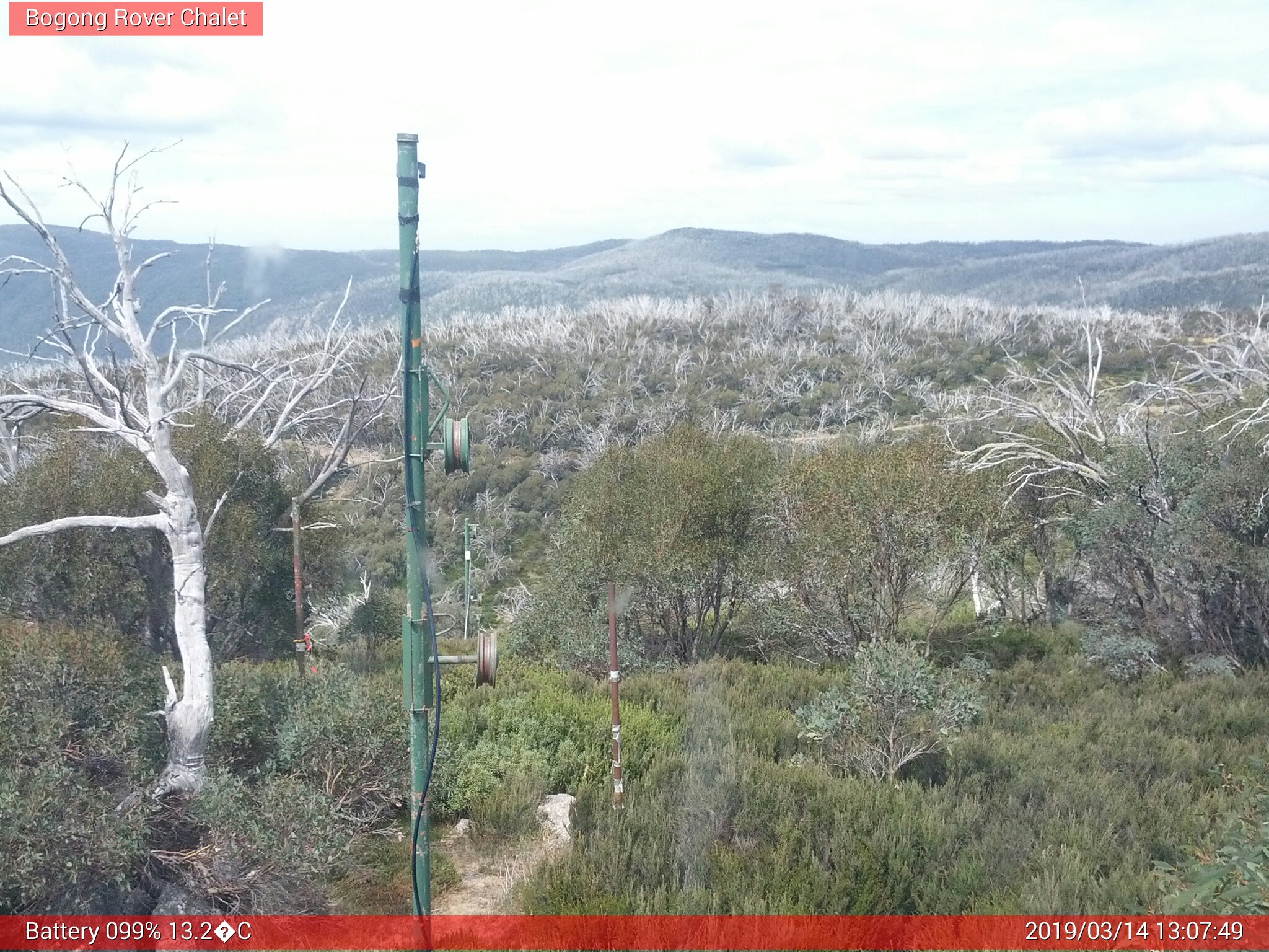 Bogong Web Cam 1:07pm Thursday 14th of March 2019