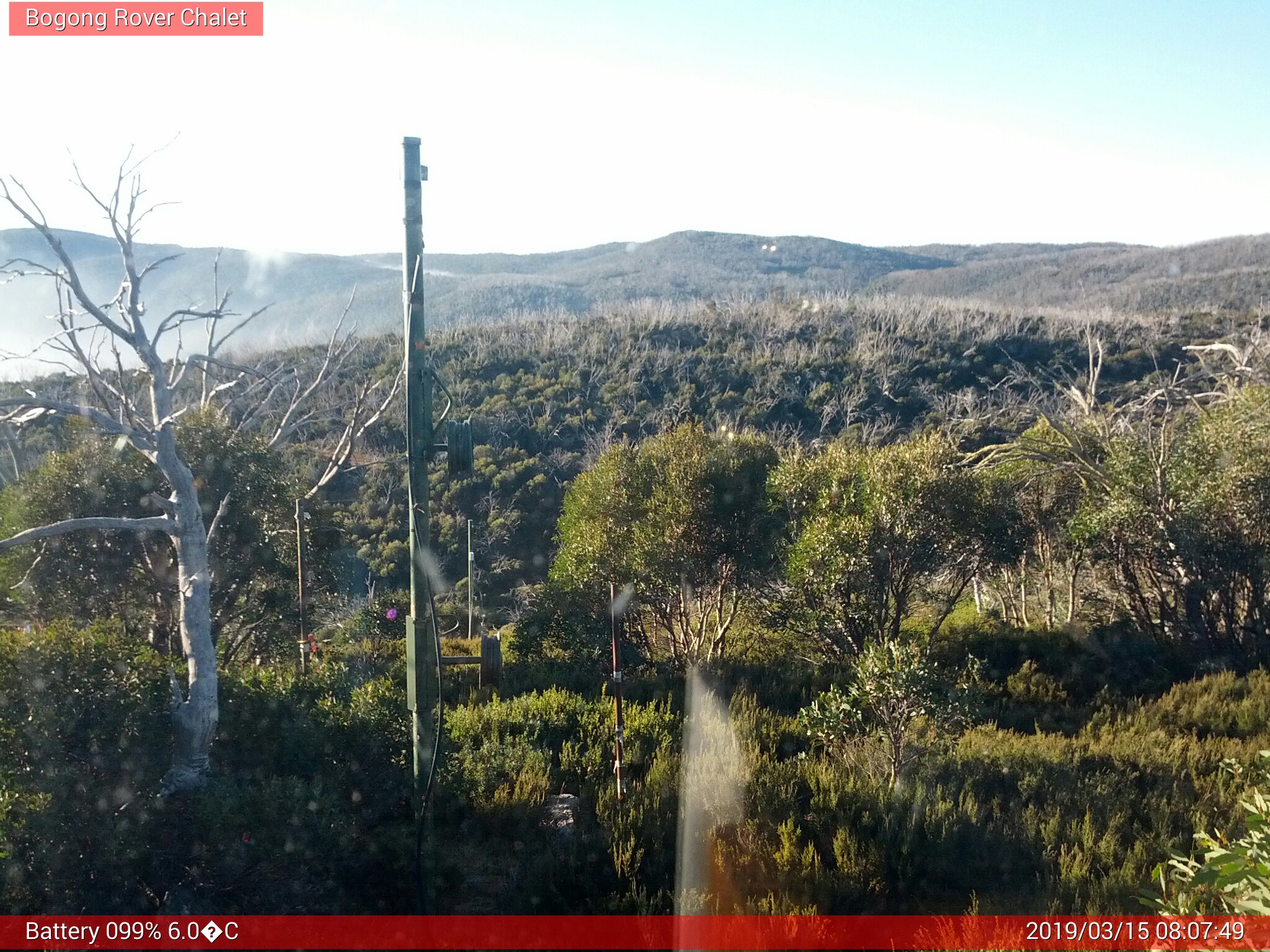 Bogong Web Cam 8:07am Friday 15th of March 2019