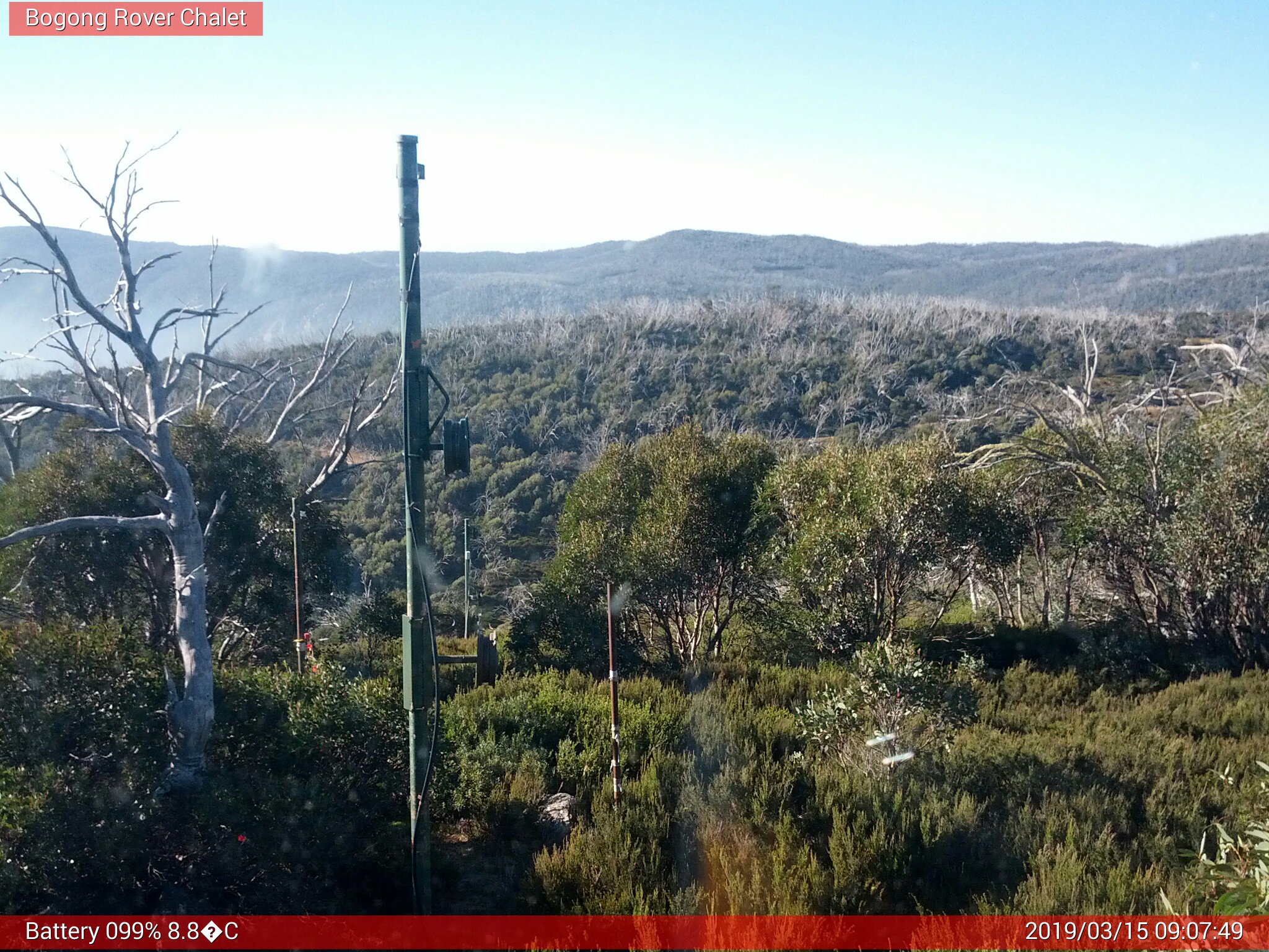 Bogong Web Cam 9:07am Friday 15th of March 2019