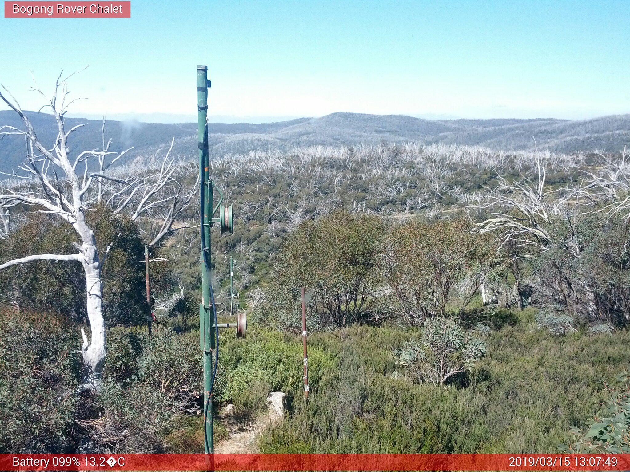 Bogong Web Cam 1:07pm Friday 15th of March 2019