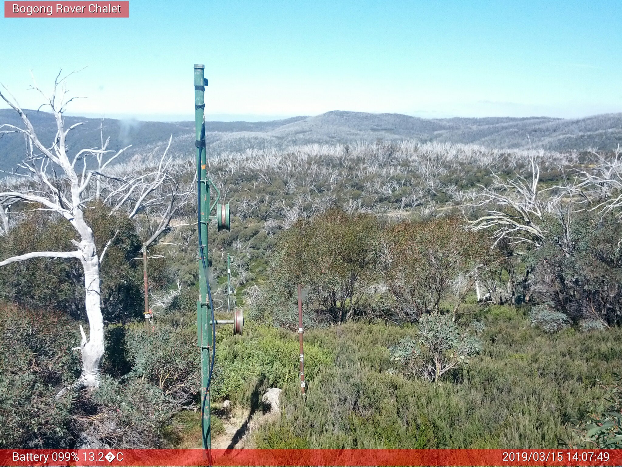 Bogong Web Cam 2:07pm Friday 15th of March 2019