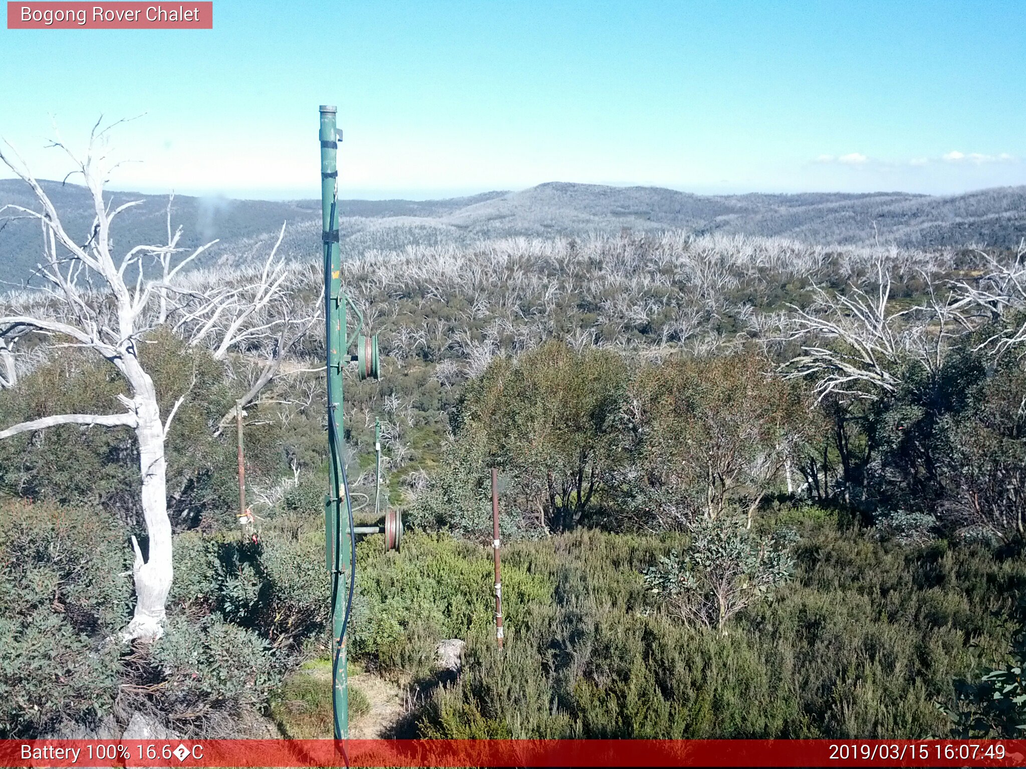 Bogong Web Cam 4:07pm Friday 15th of March 2019