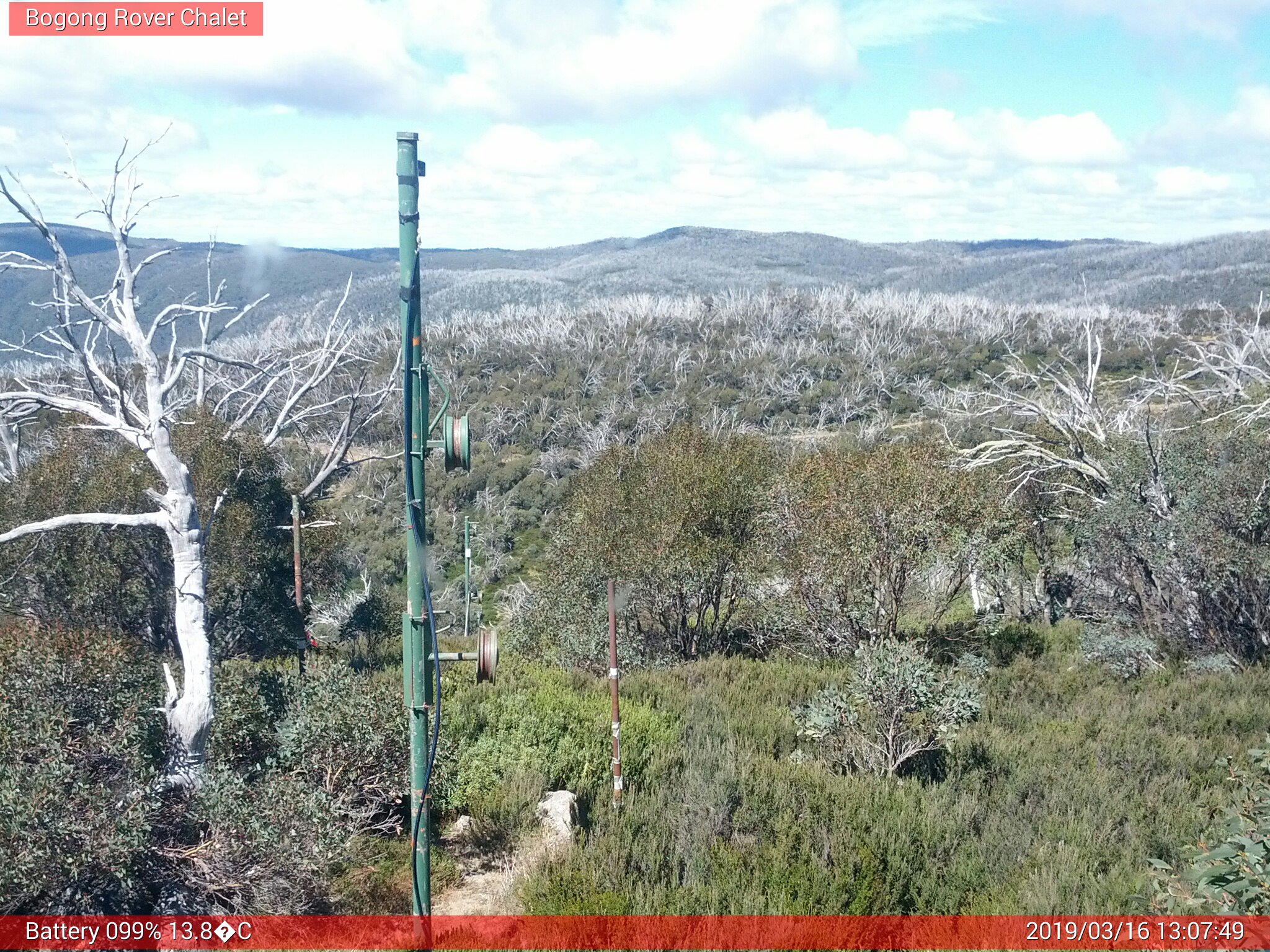 Bogong Web Cam 1:07pm Saturday 16th of March 2019