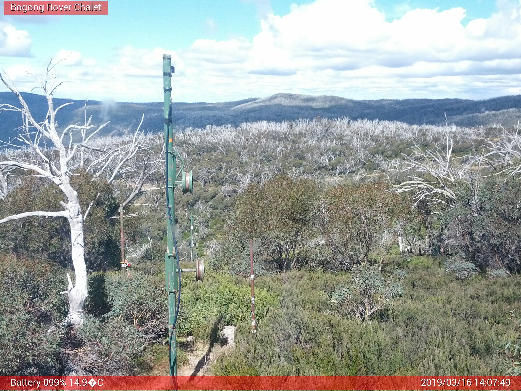 Bogong Web Cam 2:07pm Saturday 16th of March 2019