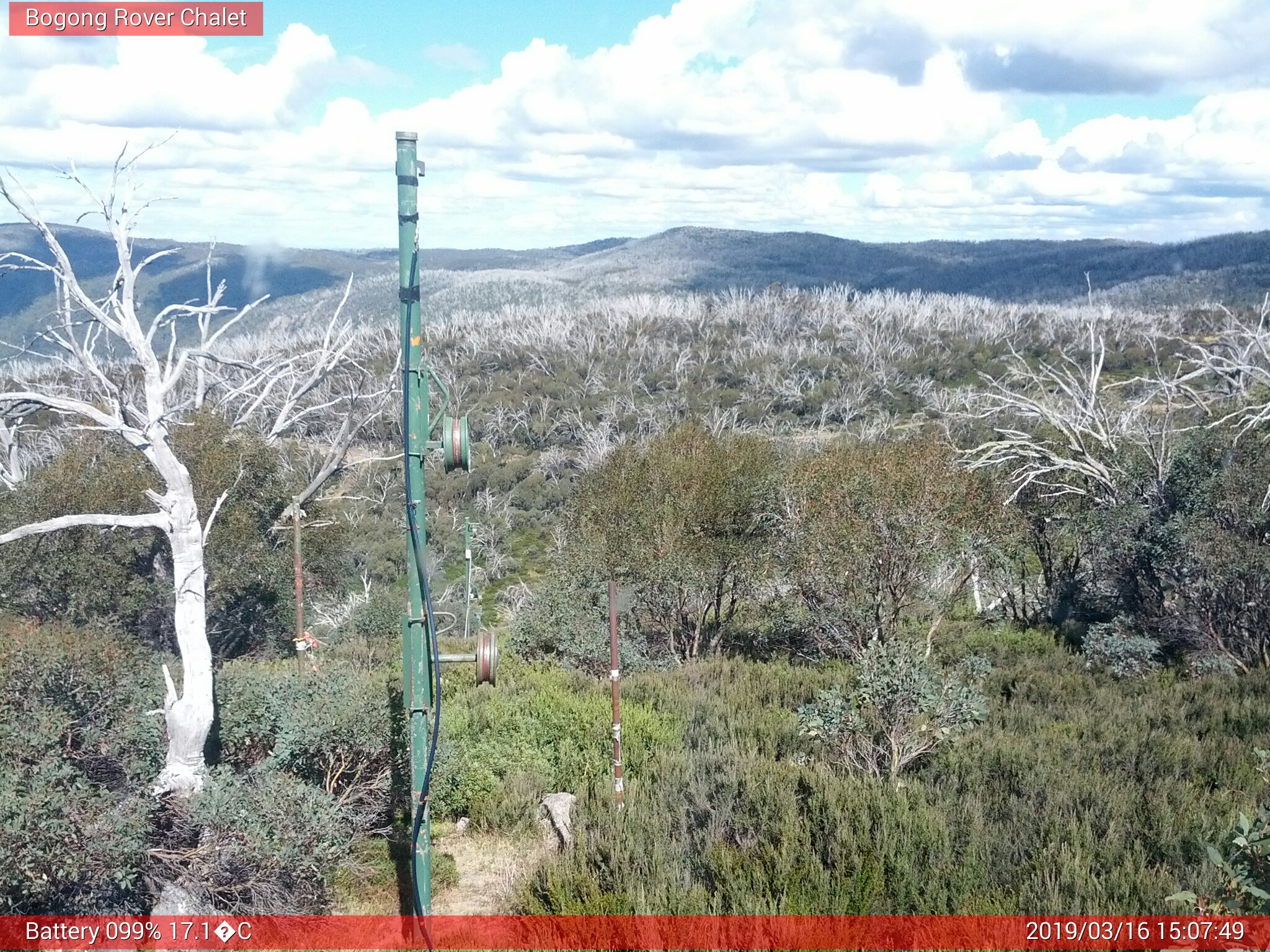 Bogong Web Cam 3:07pm Saturday 16th of March 2019