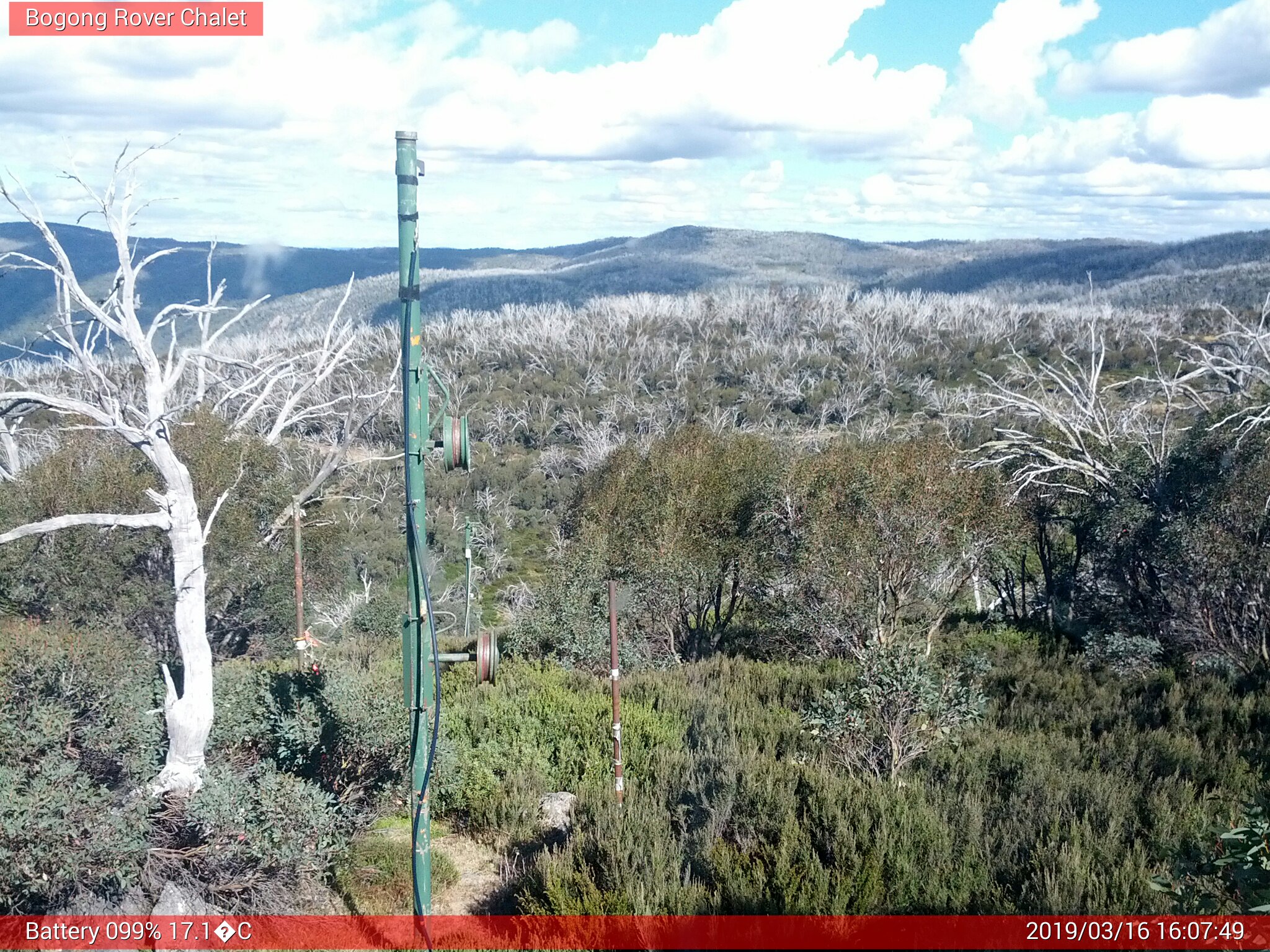 Bogong Web Cam 4:07pm Saturday 16th of March 2019