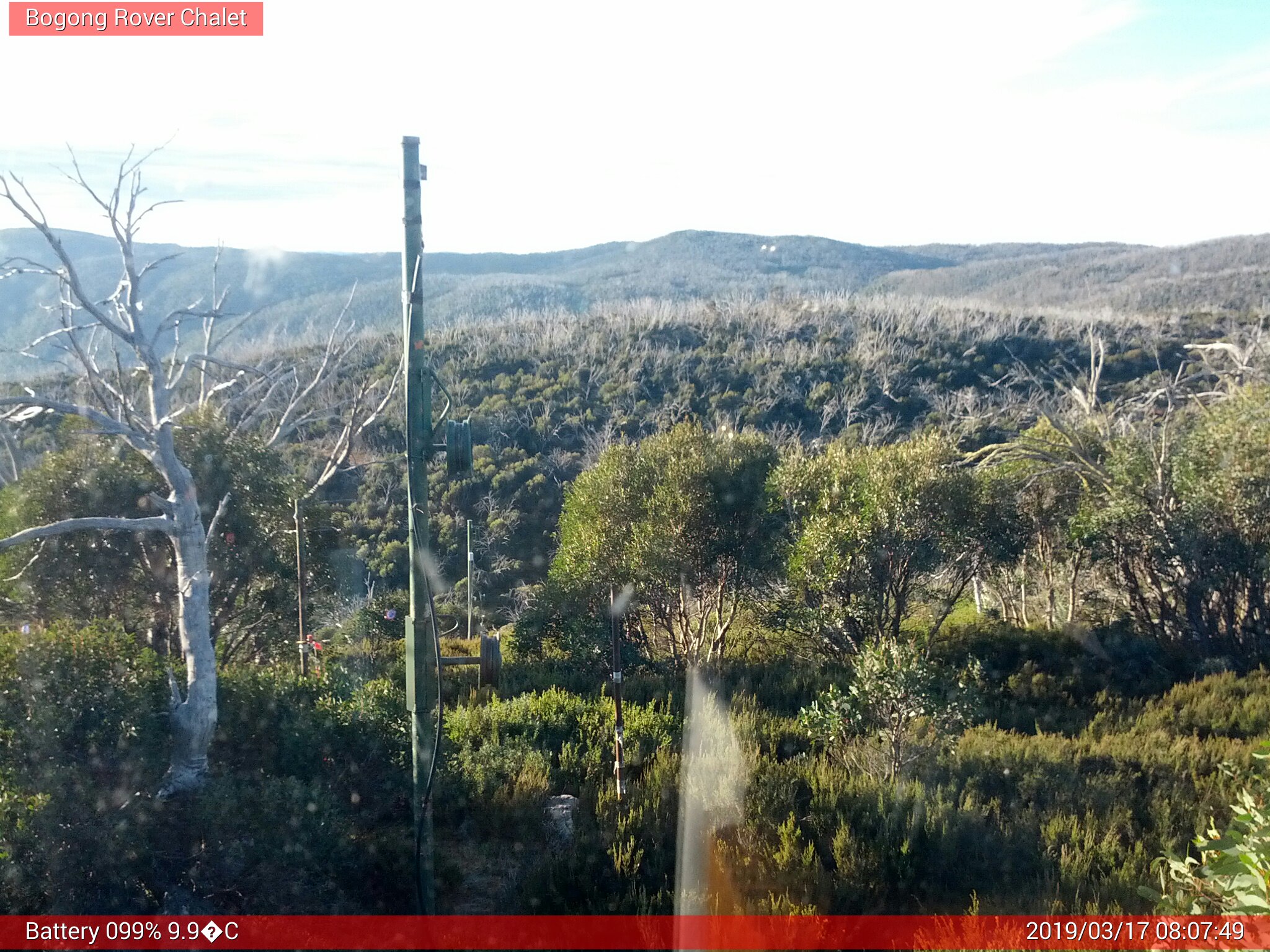 Bogong Web Cam 8:07am Sunday 17th of March 2019