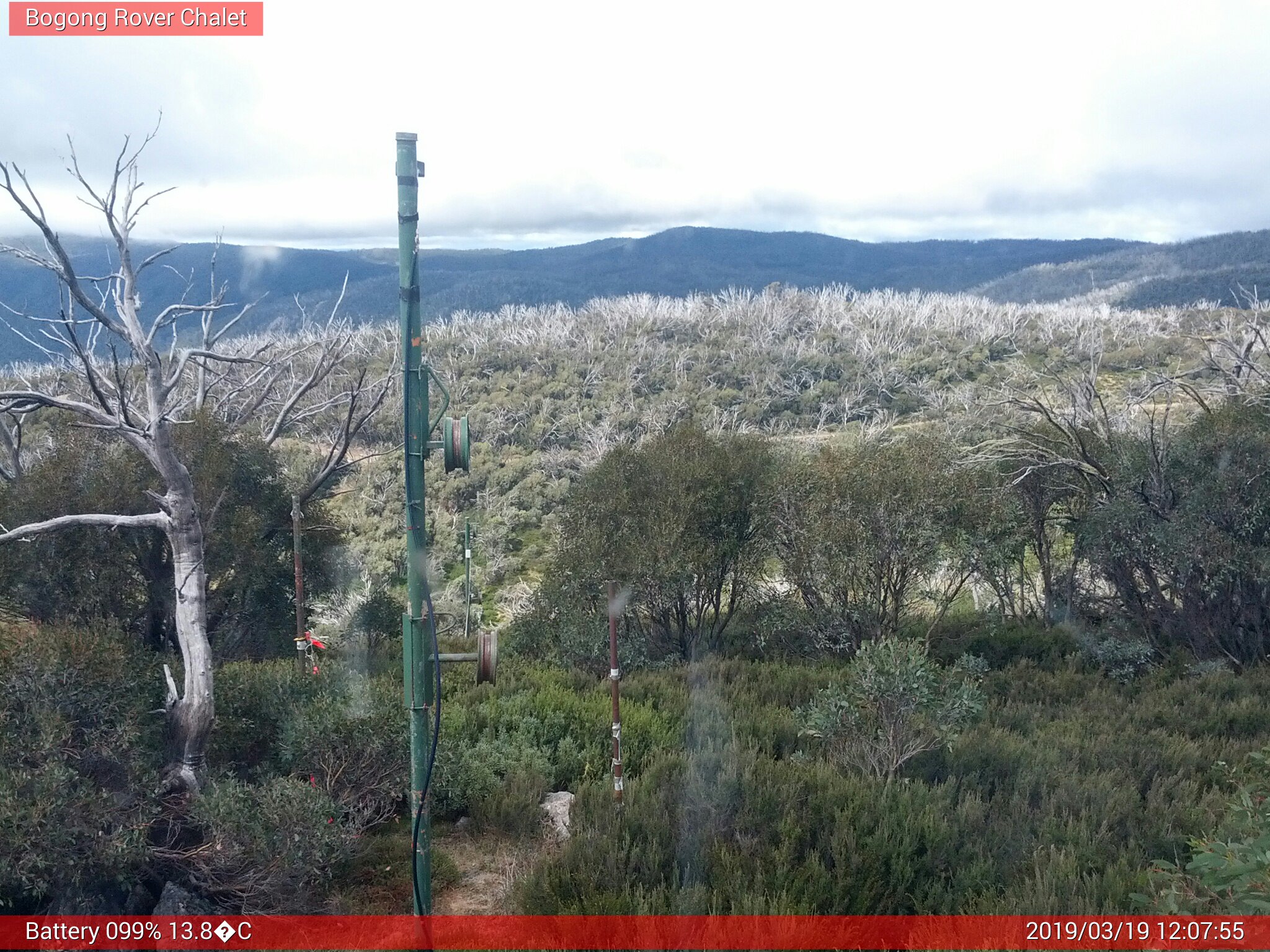 Bogong Web Cam 12:07pm Tuesday 19th of March 2019