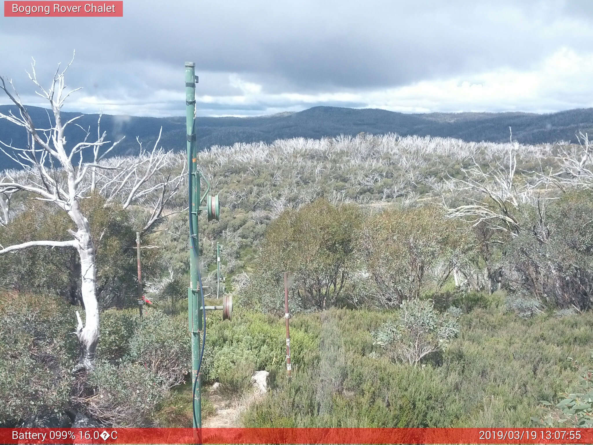 Bogong Web Cam 1:07pm Tuesday 19th of March 2019