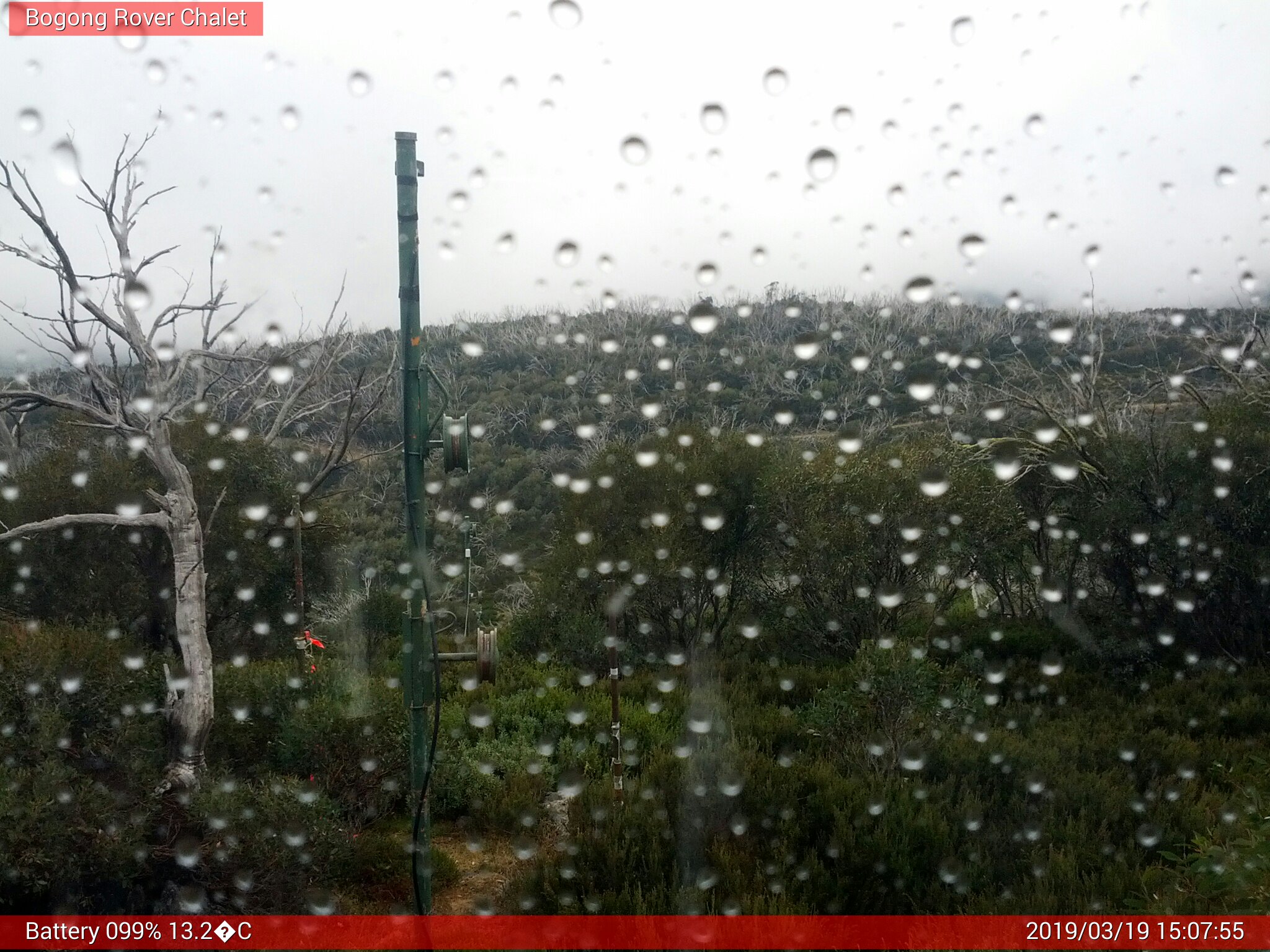 Bogong Web Cam 3:07pm Tuesday 19th of March 2019