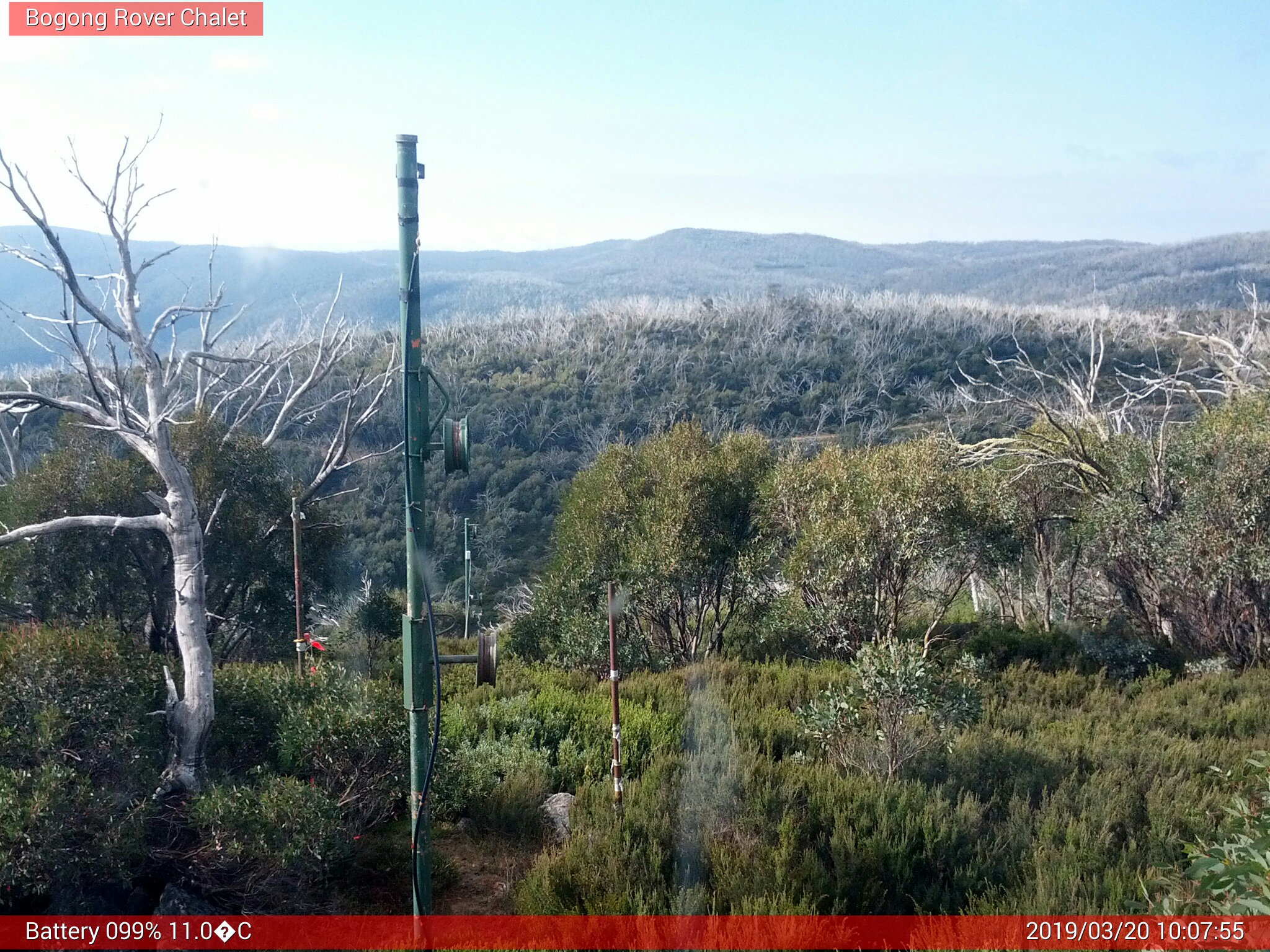 Bogong Web Cam 10:07am Wednesday 20th of March 2019