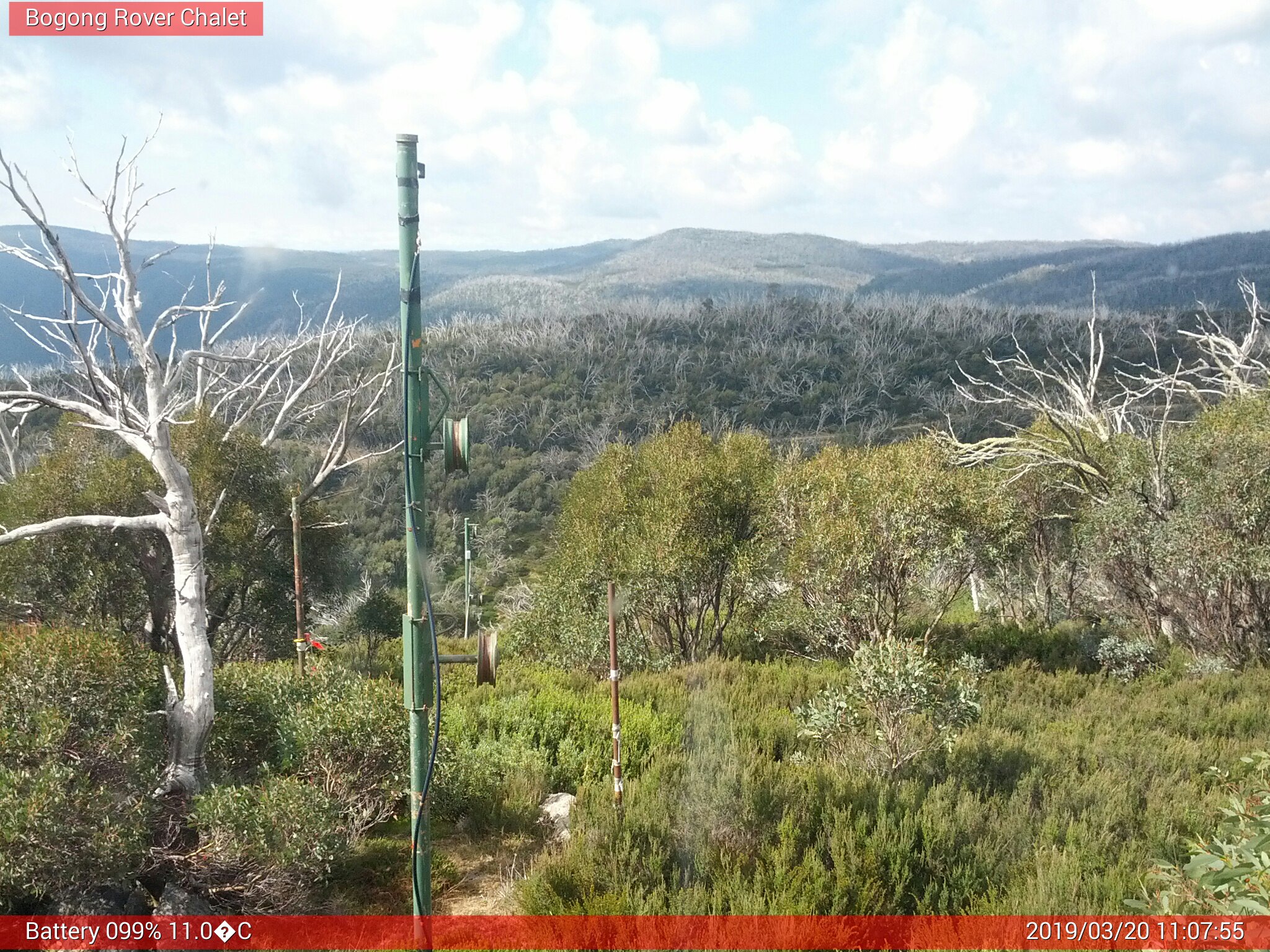 Bogong Web Cam 11:07am Wednesday 20th of March 2019