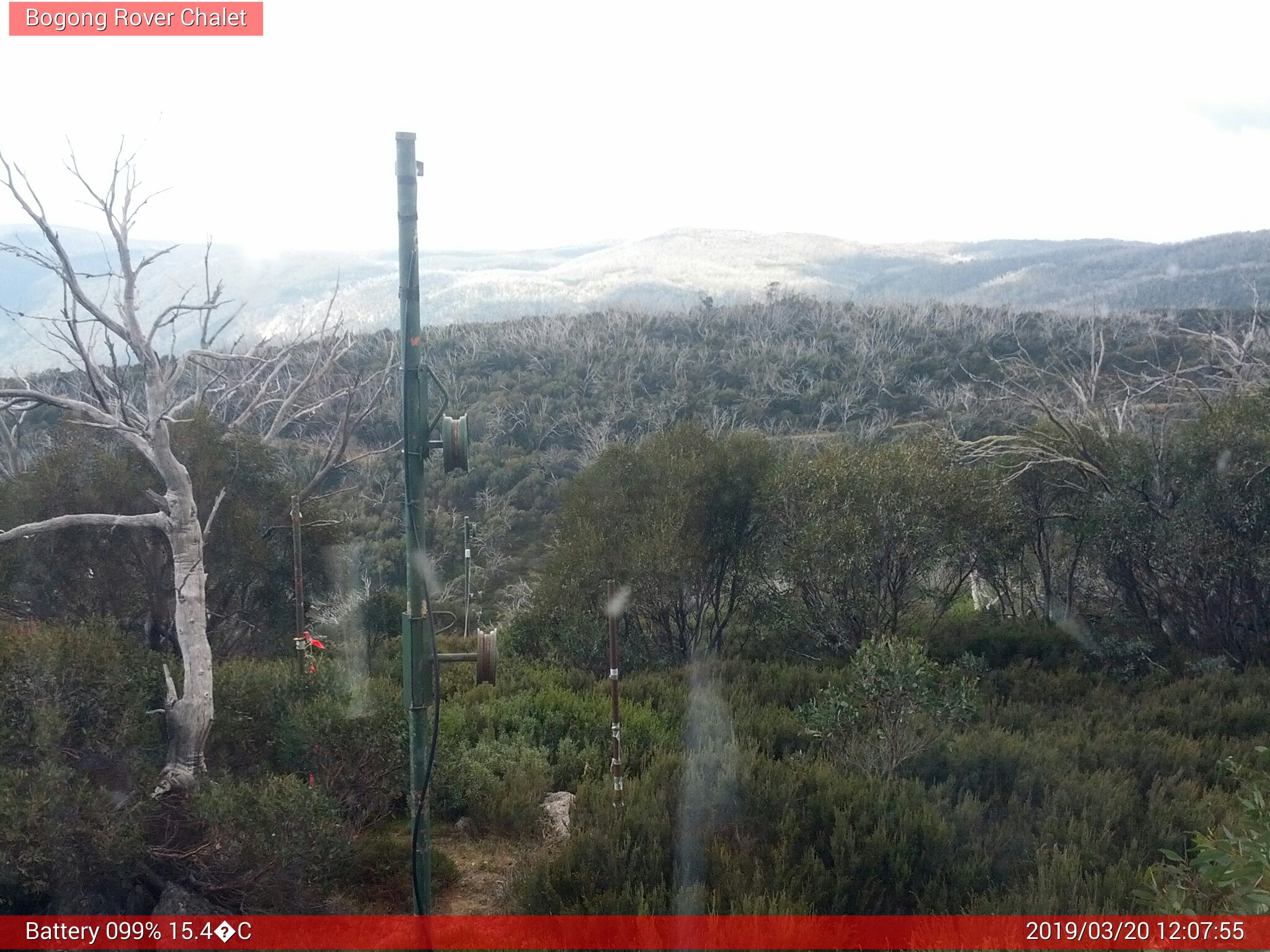 Bogong Web Cam 12:07pm Wednesday 20th of March 2019