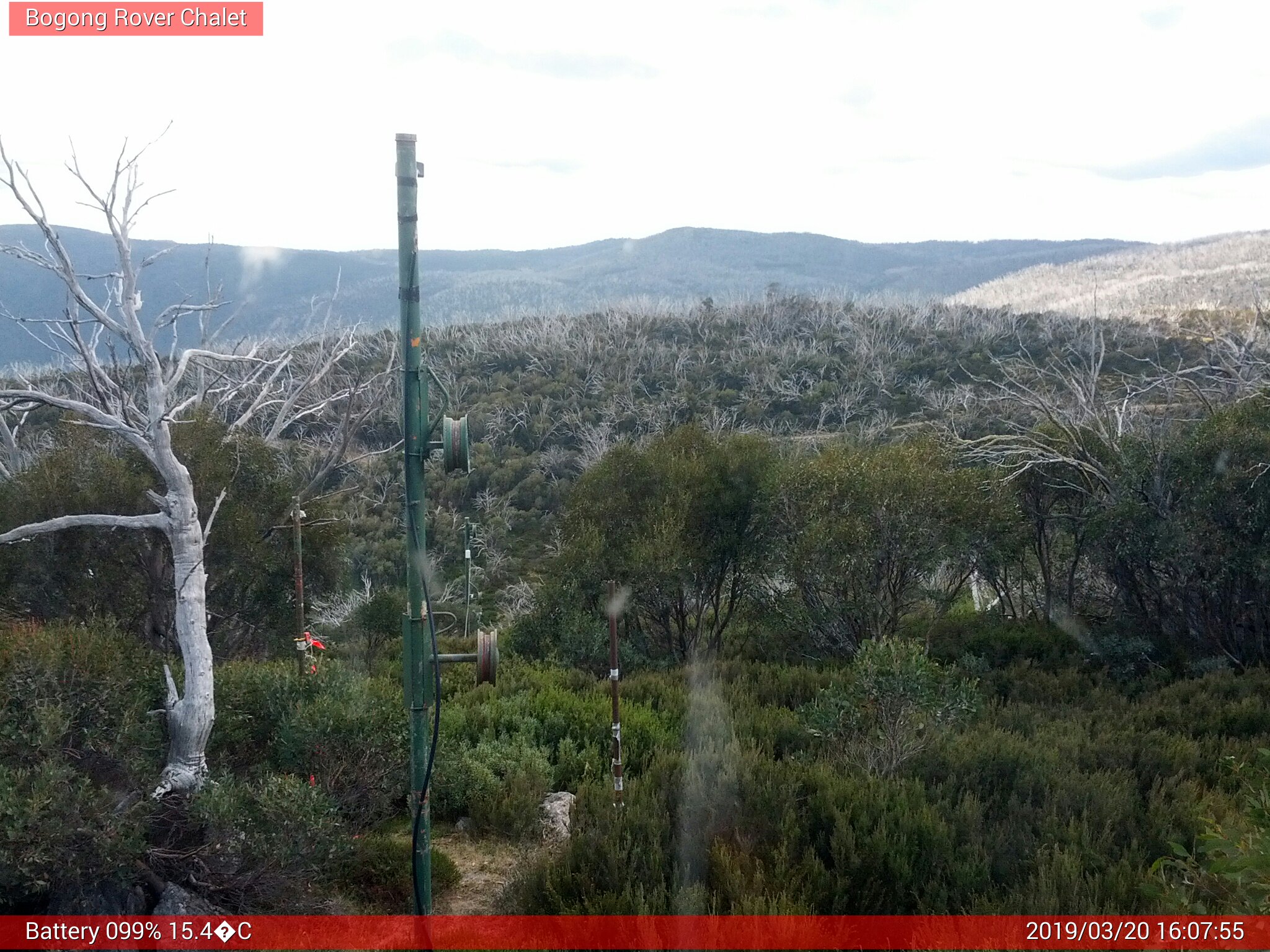 Bogong Web Cam 4:07pm Wednesday 20th of March 2019