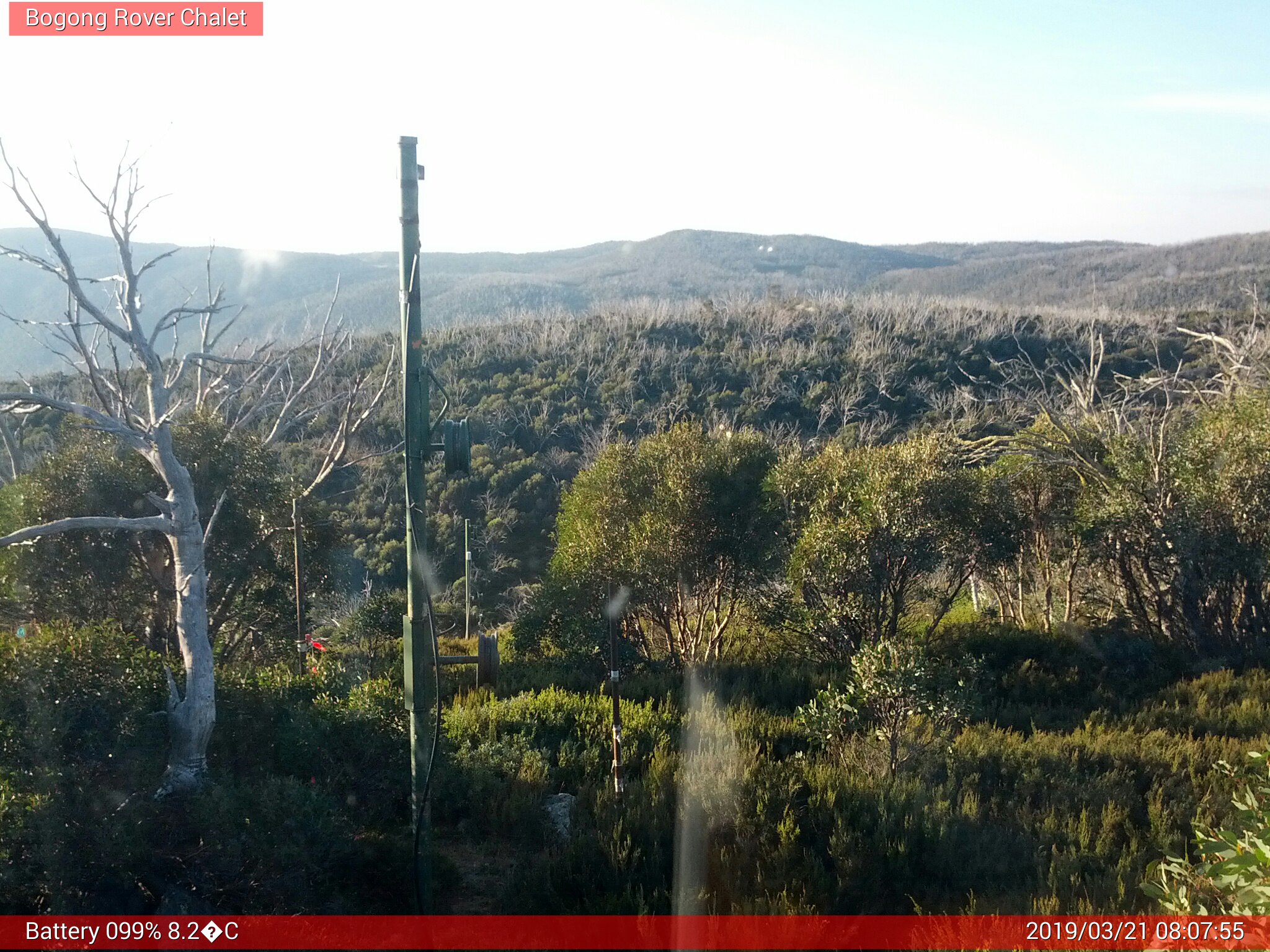 Bogong Web Cam 8:07am Thursday 21st of March 2019