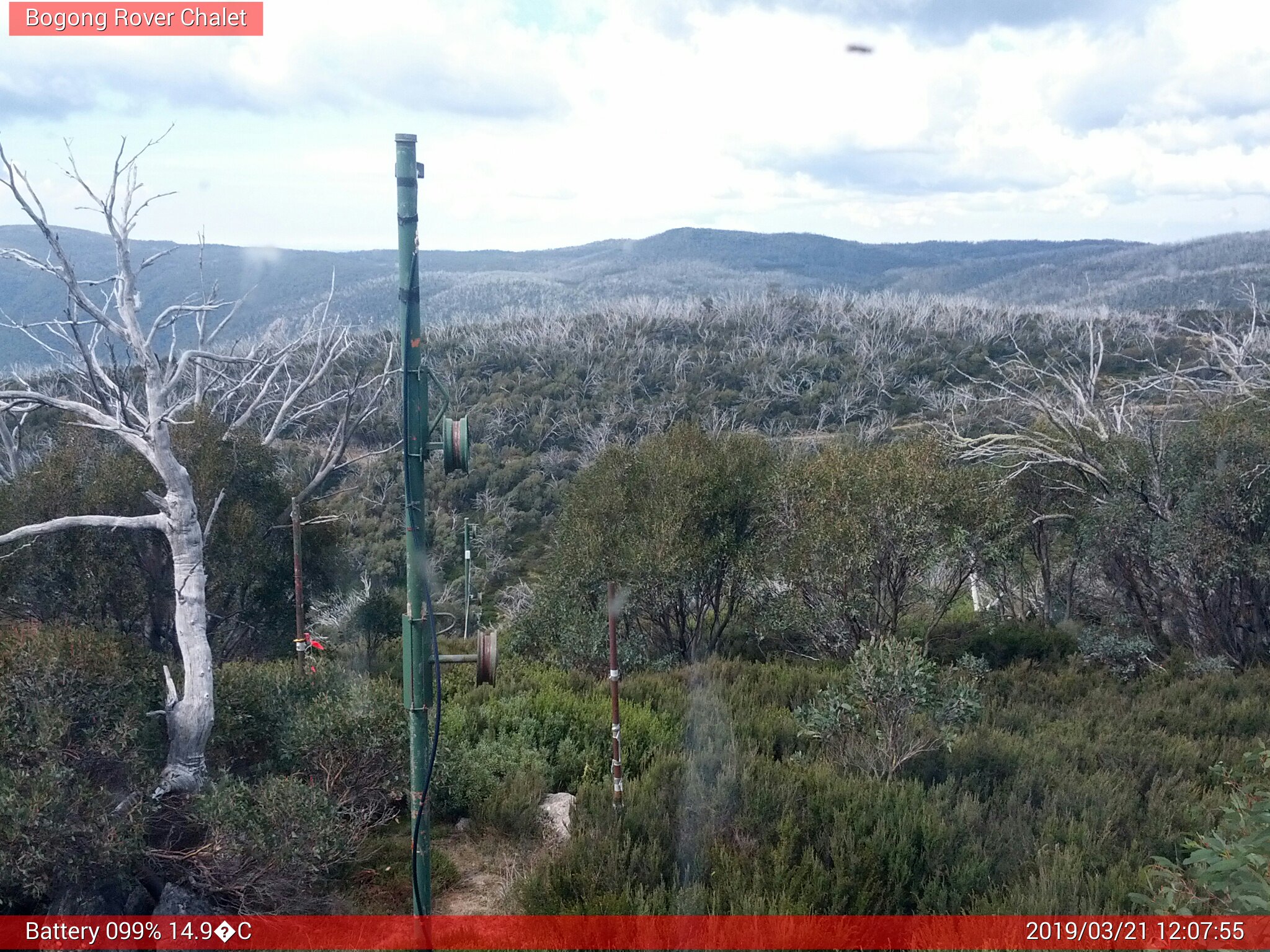 Bogong Web Cam 12:07pm Thursday 21st of March 2019