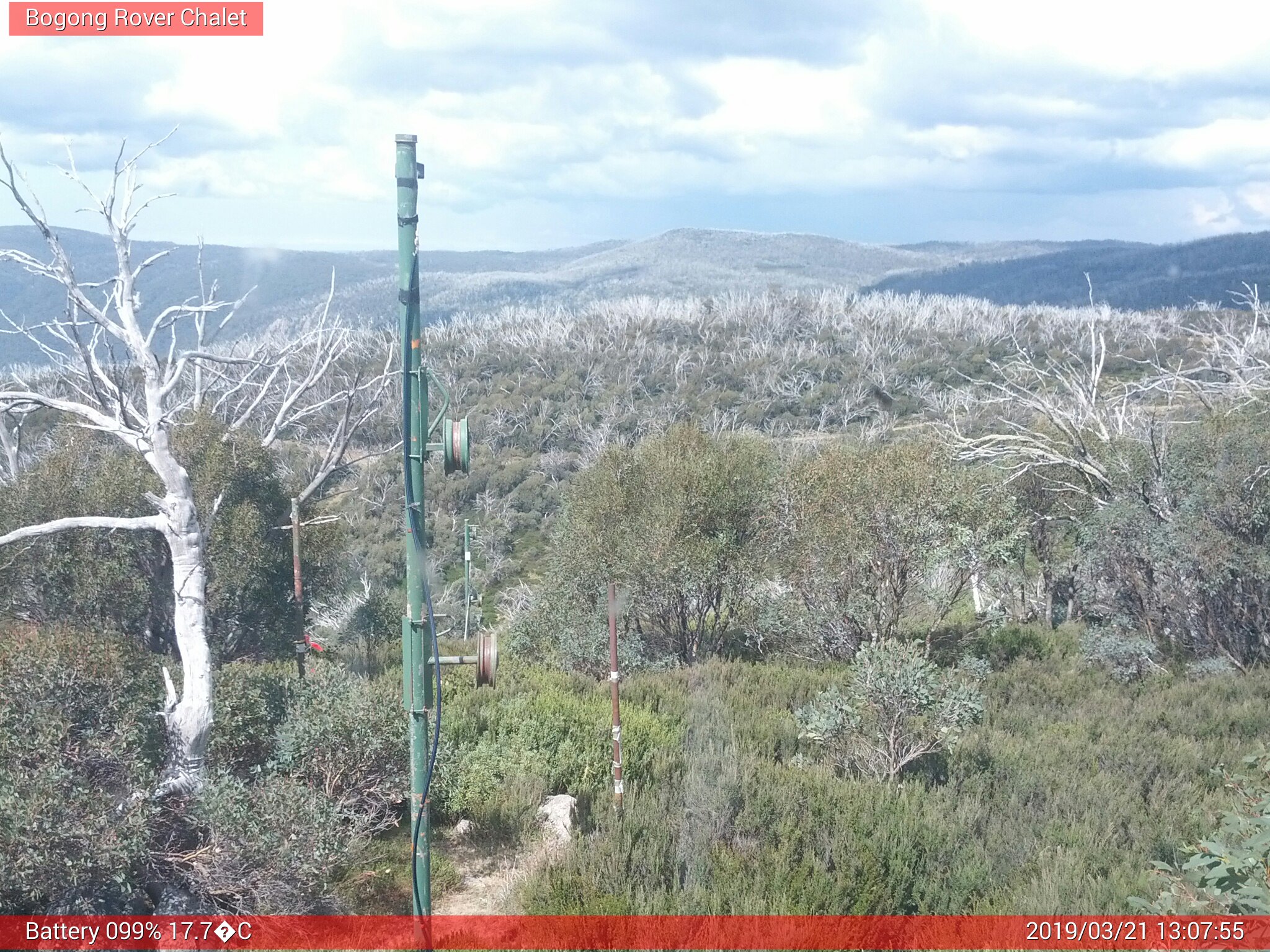 Bogong Web Cam 1:07pm Thursday 21st of March 2019