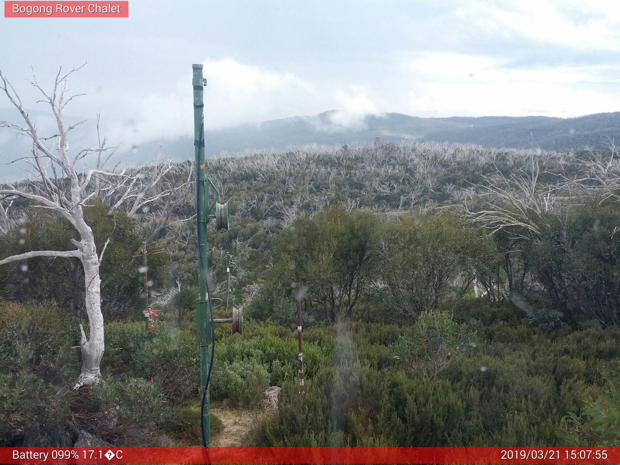 Bogong Web Cam 3:07pm Thursday 21st of March 2019