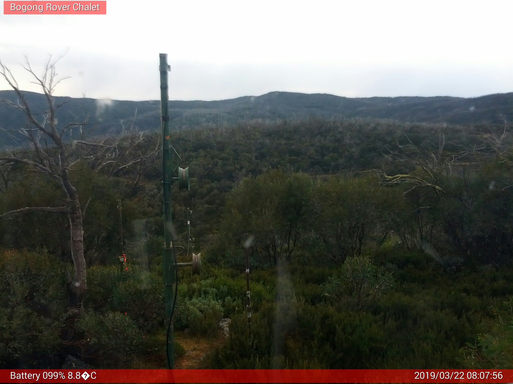 Bogong Web Cam 8:07am Friday 22nd of March 2019