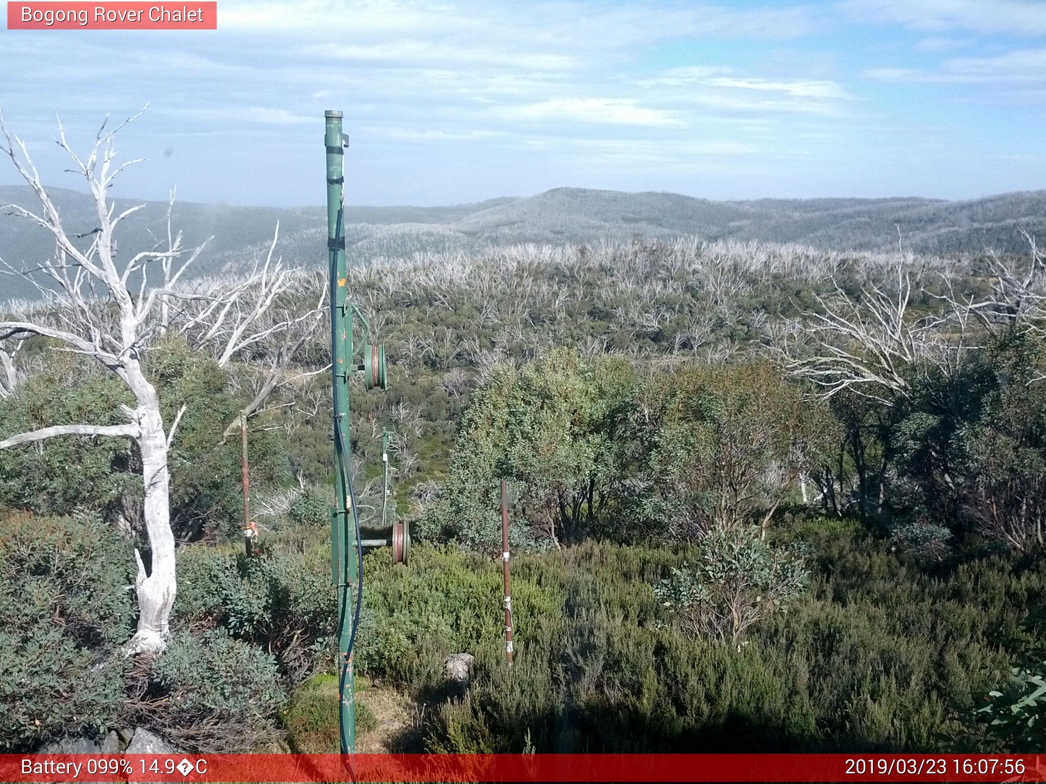 Bogong Web Cam 4:07pm Saturday 23rd of March 2019