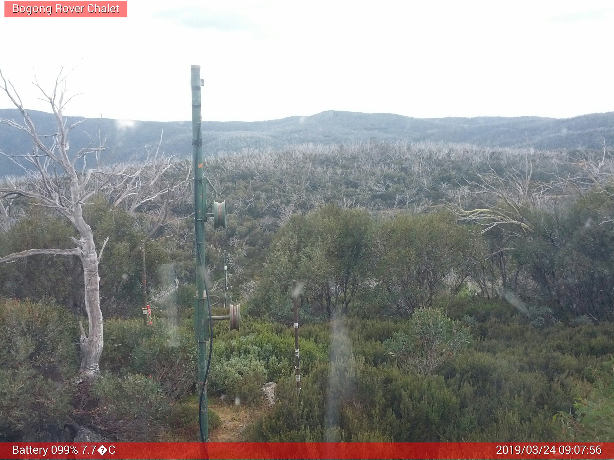 Bogong Web Cam 9:07am Sunday 24th of March 2019