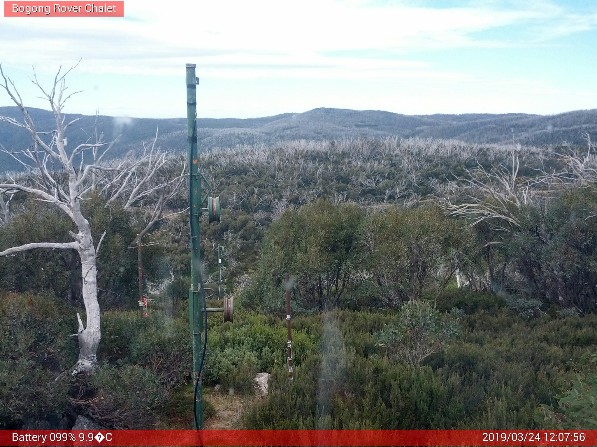 Bogong Web Cam 12:07pm Sunday 24th of March 2019