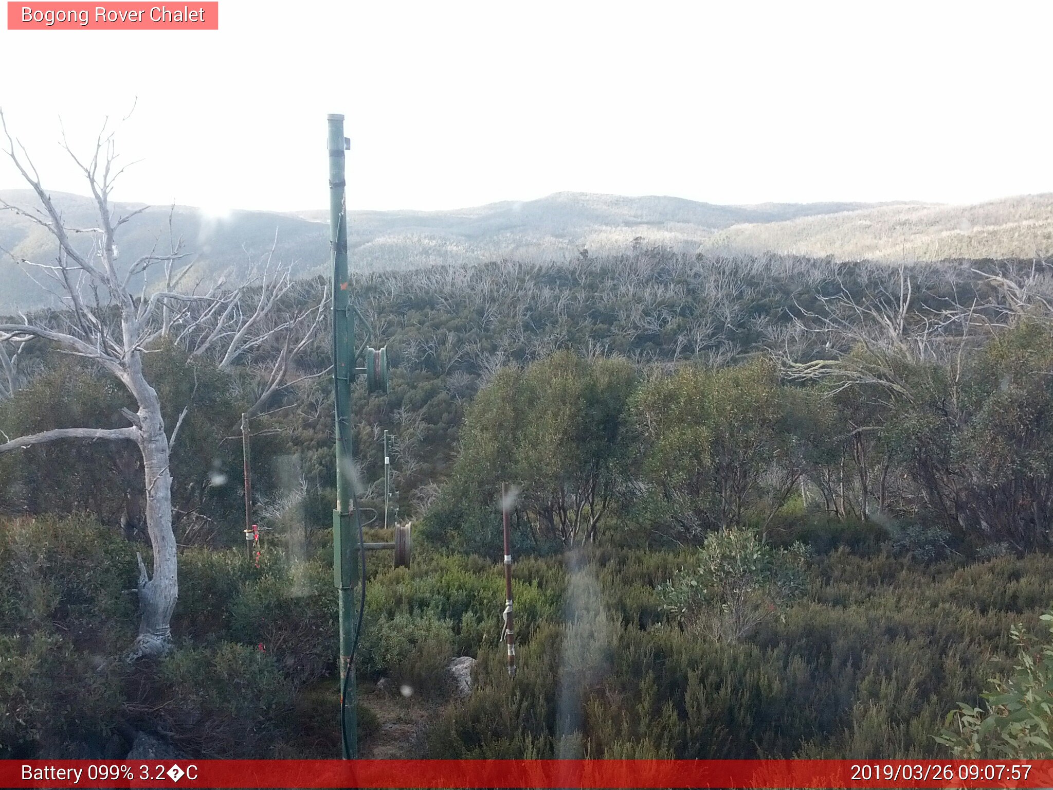 Bogong Web Cam 9:07am Tuesday 26th of March 2019