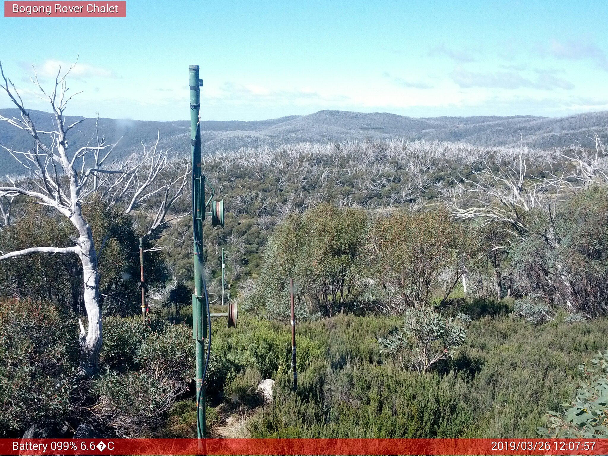 Bogong Web Cam 12:07pm Tuesday 26th of March 2019