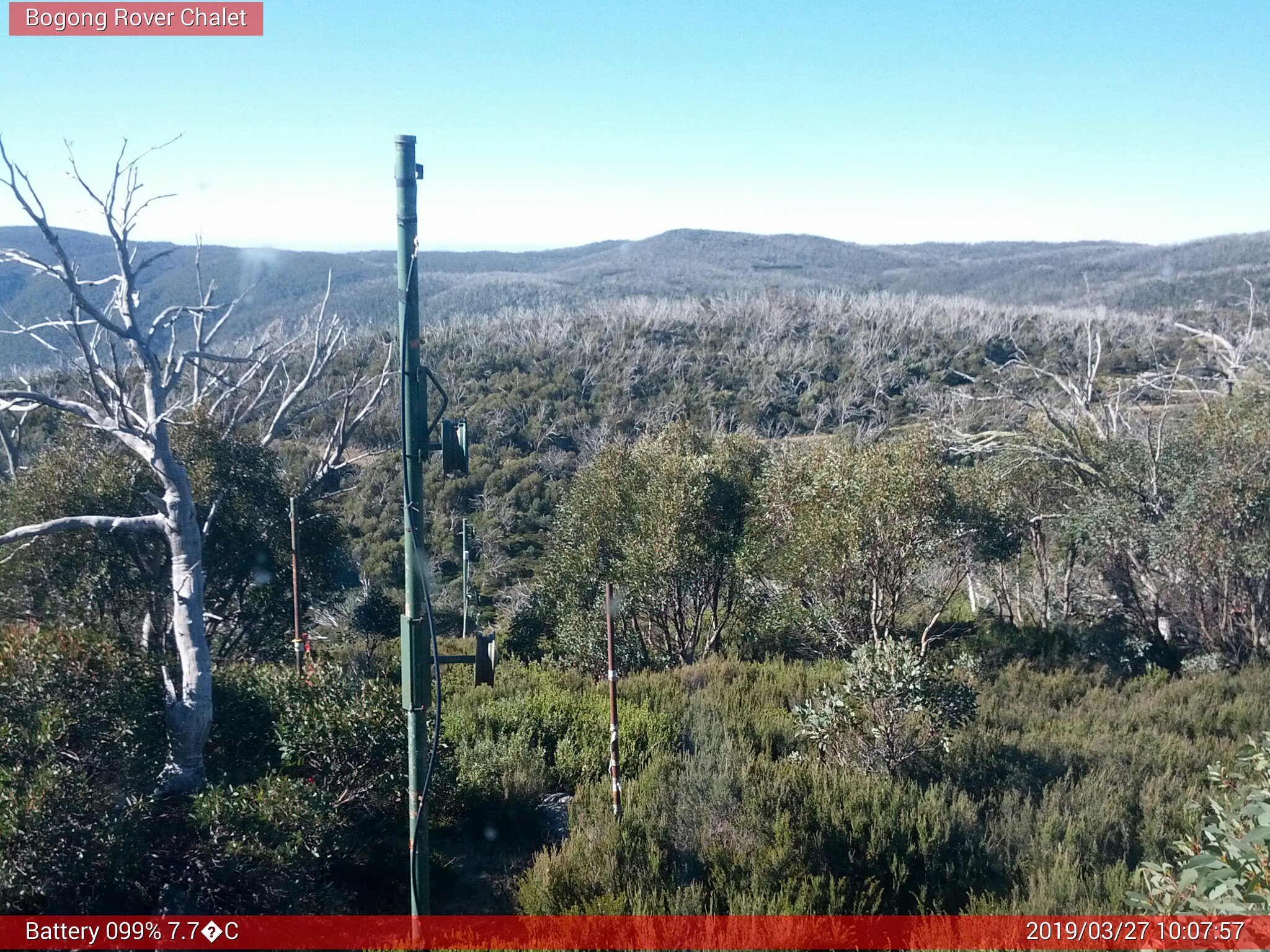 Bogong Web Cam 10:07am Wednesday 27th of March 2019