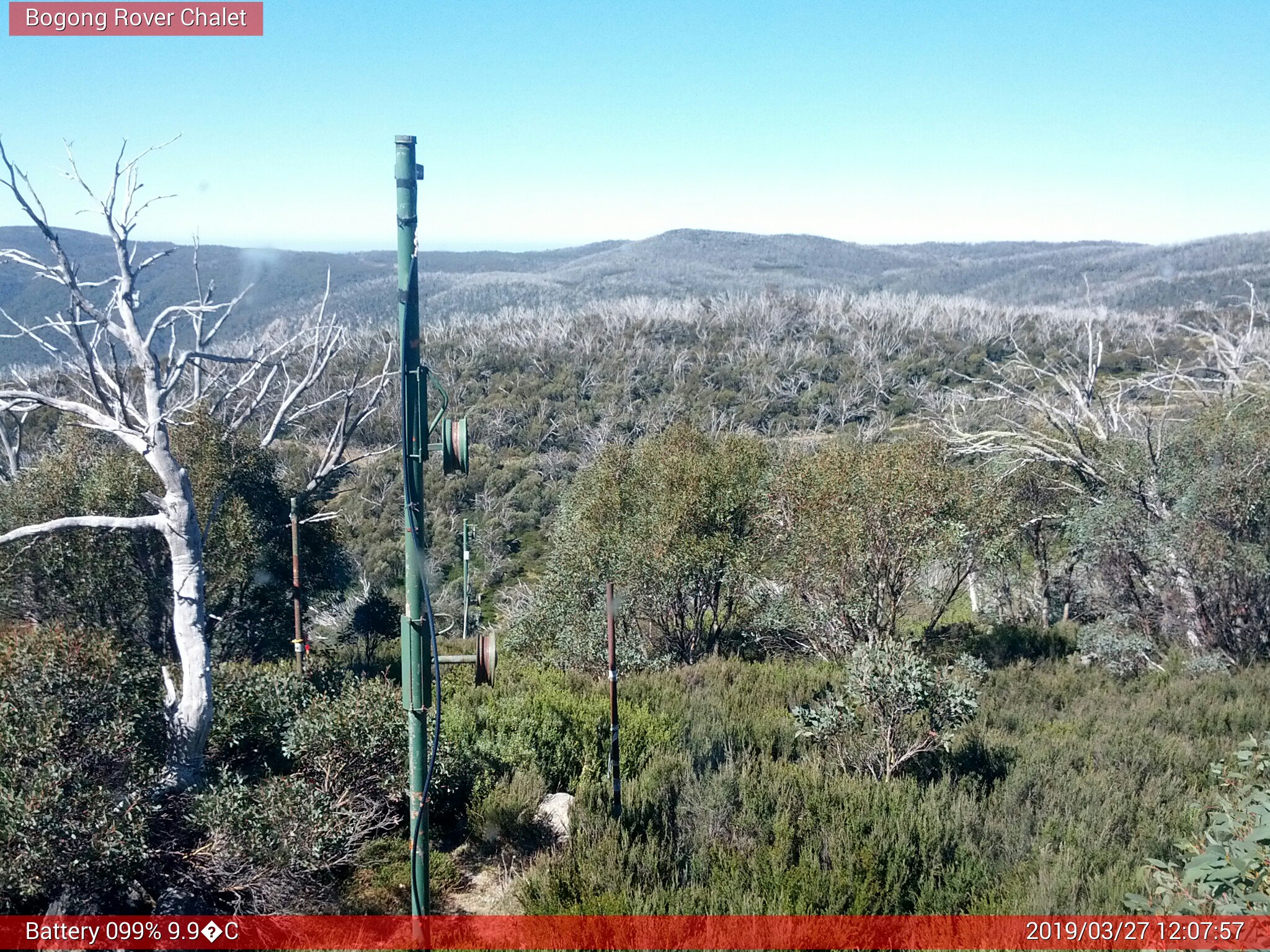 Bogong Web Cam 12:07pm Wednesday 27th of March 2019