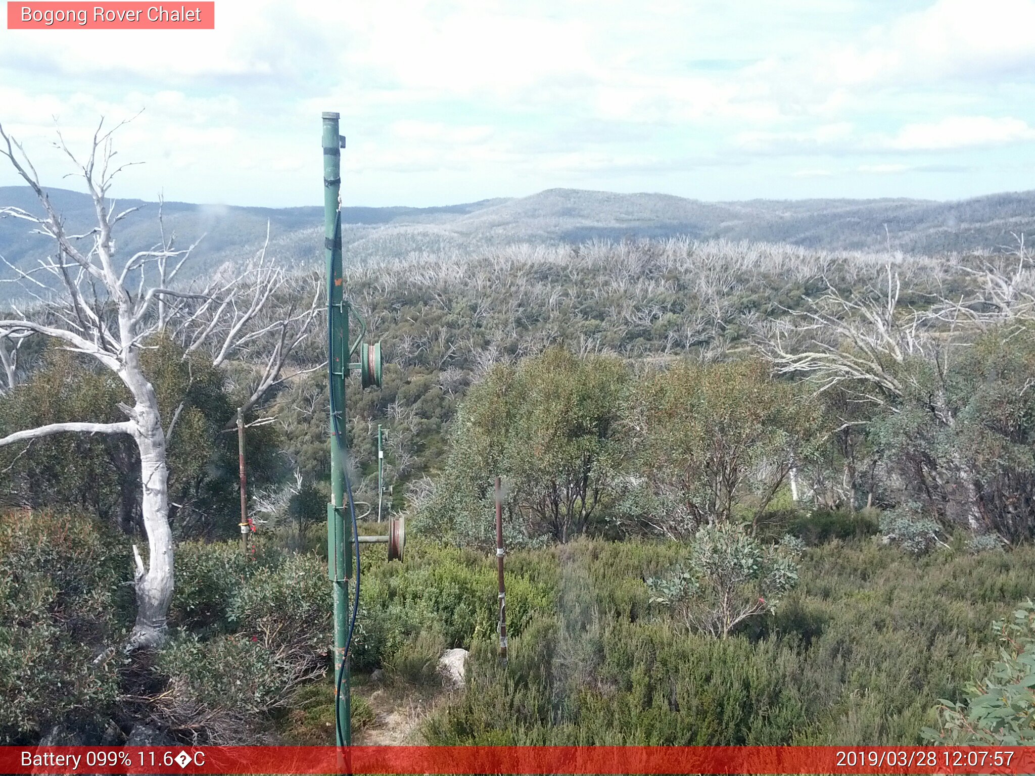 Bogong Web Cam 12:07pm Thursday 28th of March 2019