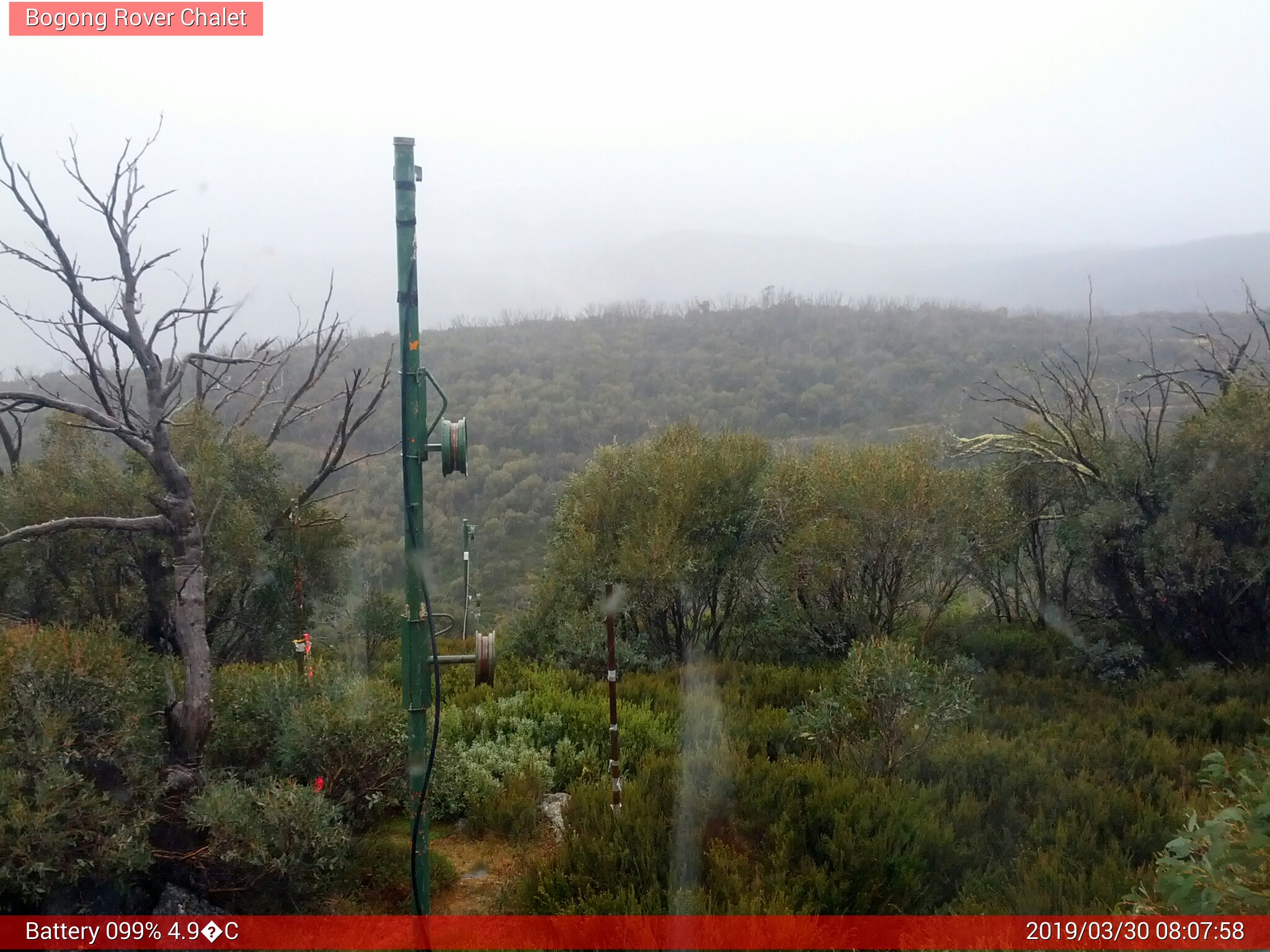 Bogong Web Cam 8:07am Saturday 30th of March 2019