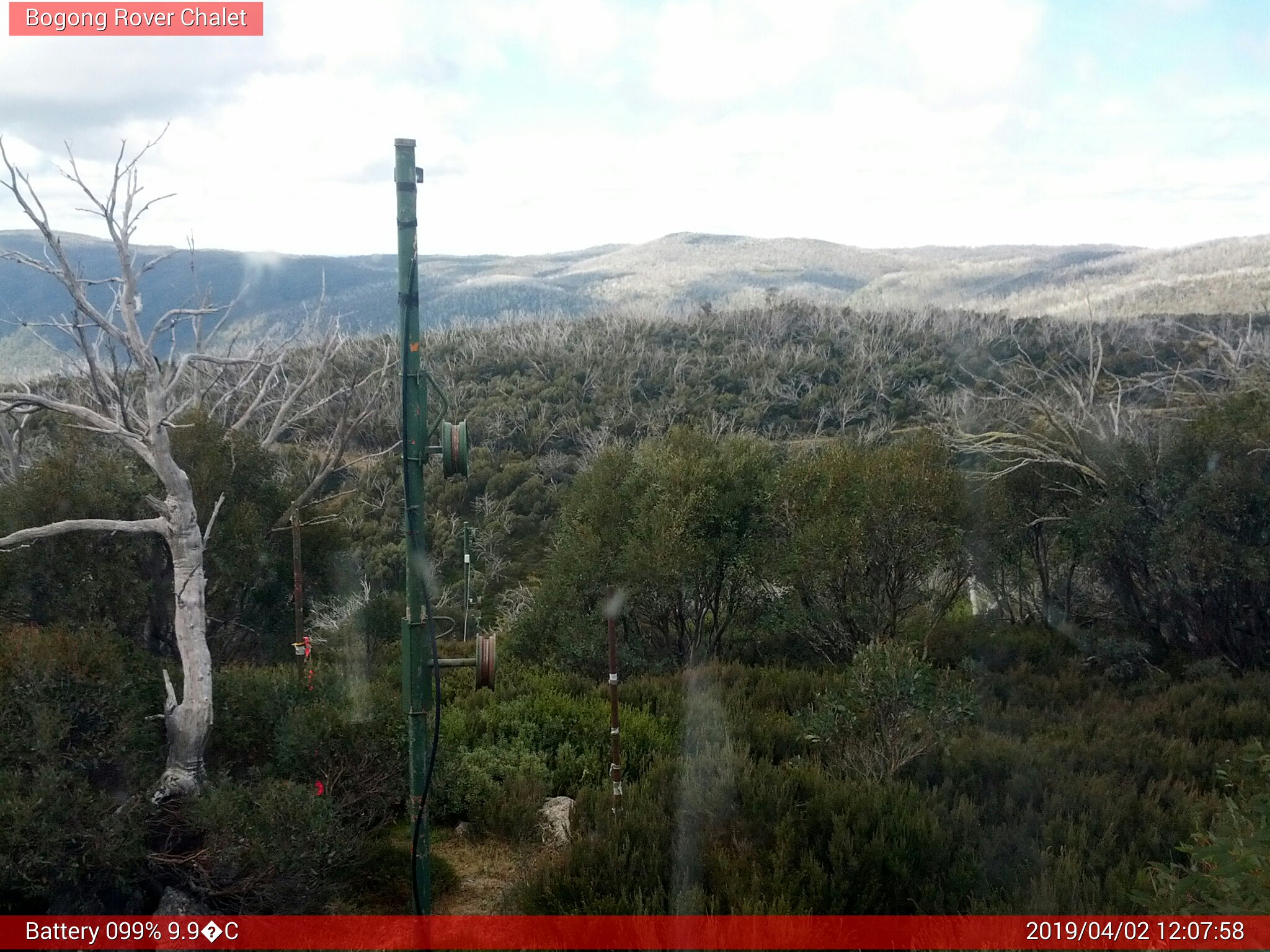 Bogong Web Cam 12:07pm Tuesday 2nd of April 2019