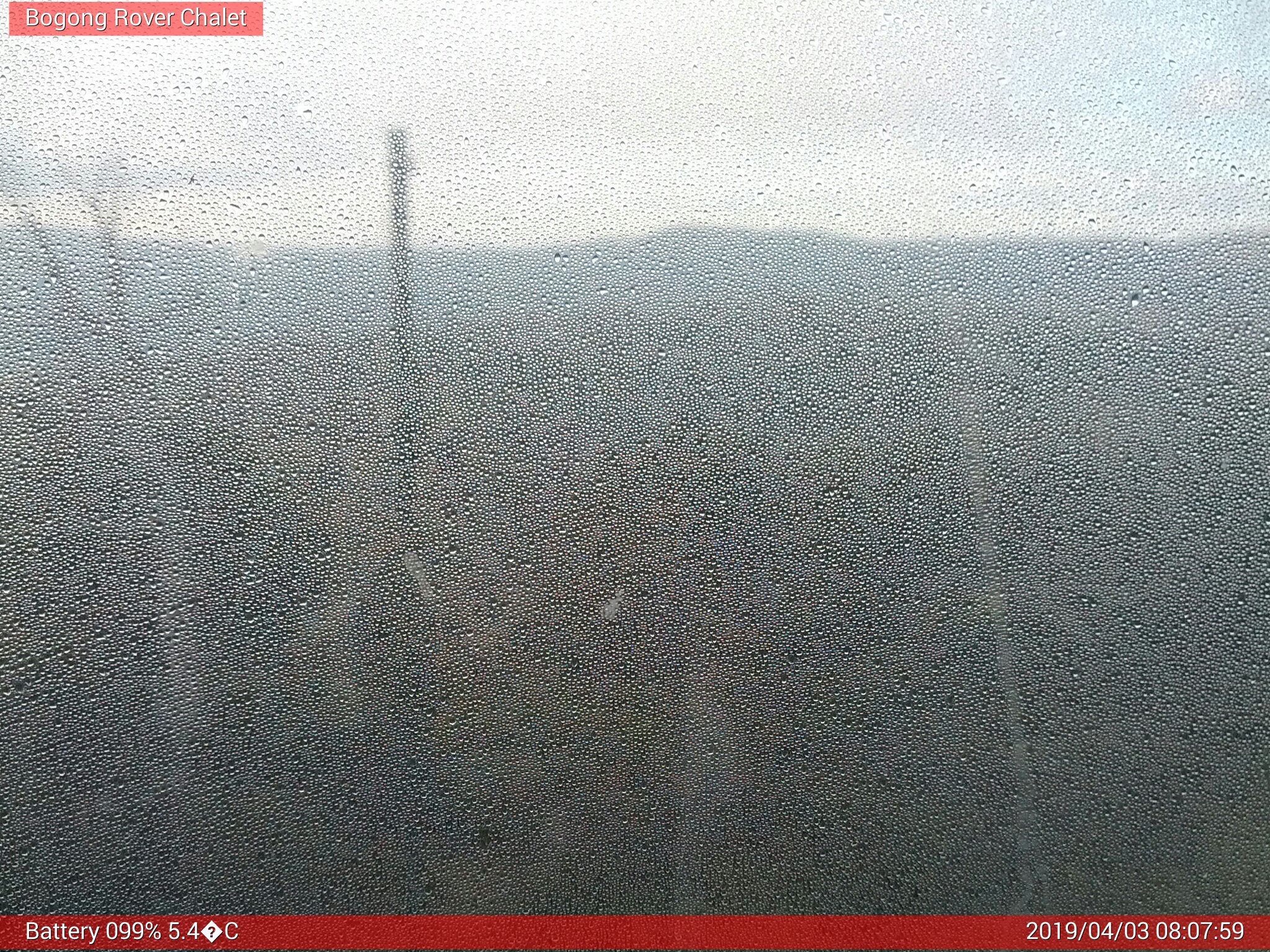 Bogong Web Cam 8:07am Wednesday 3rd of April 2019