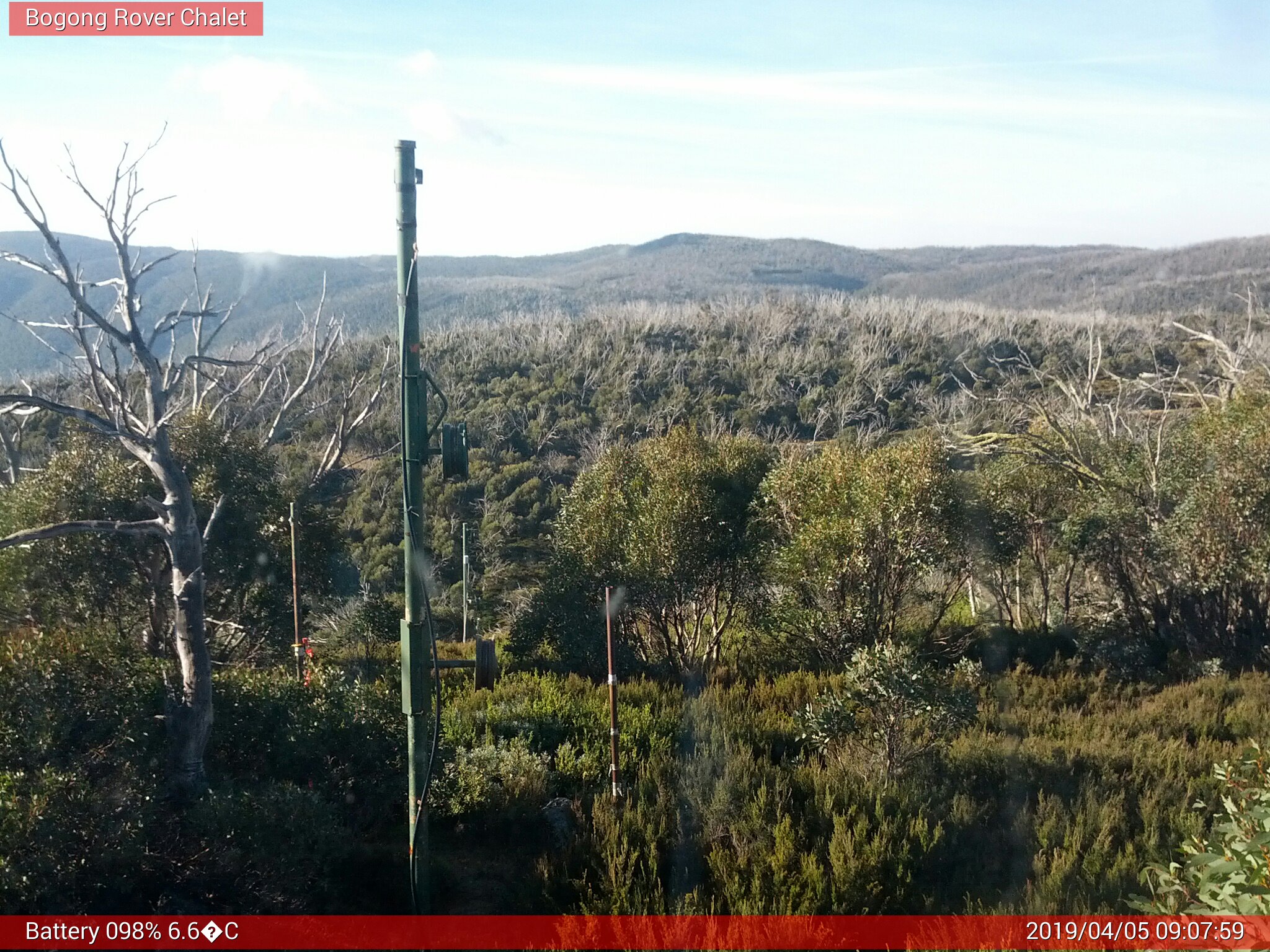 Bogong Web Cam 9:07am Friday 5th of April 2019