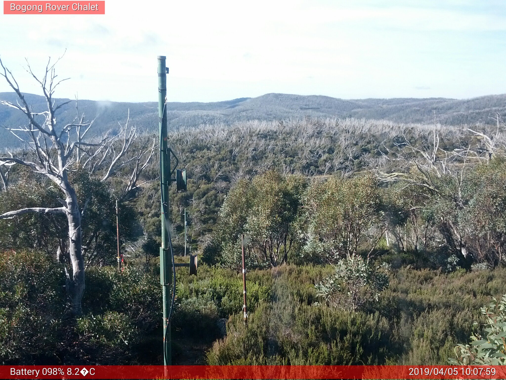 Bogong Web Cam 10:07am Friday 5th of April 2019