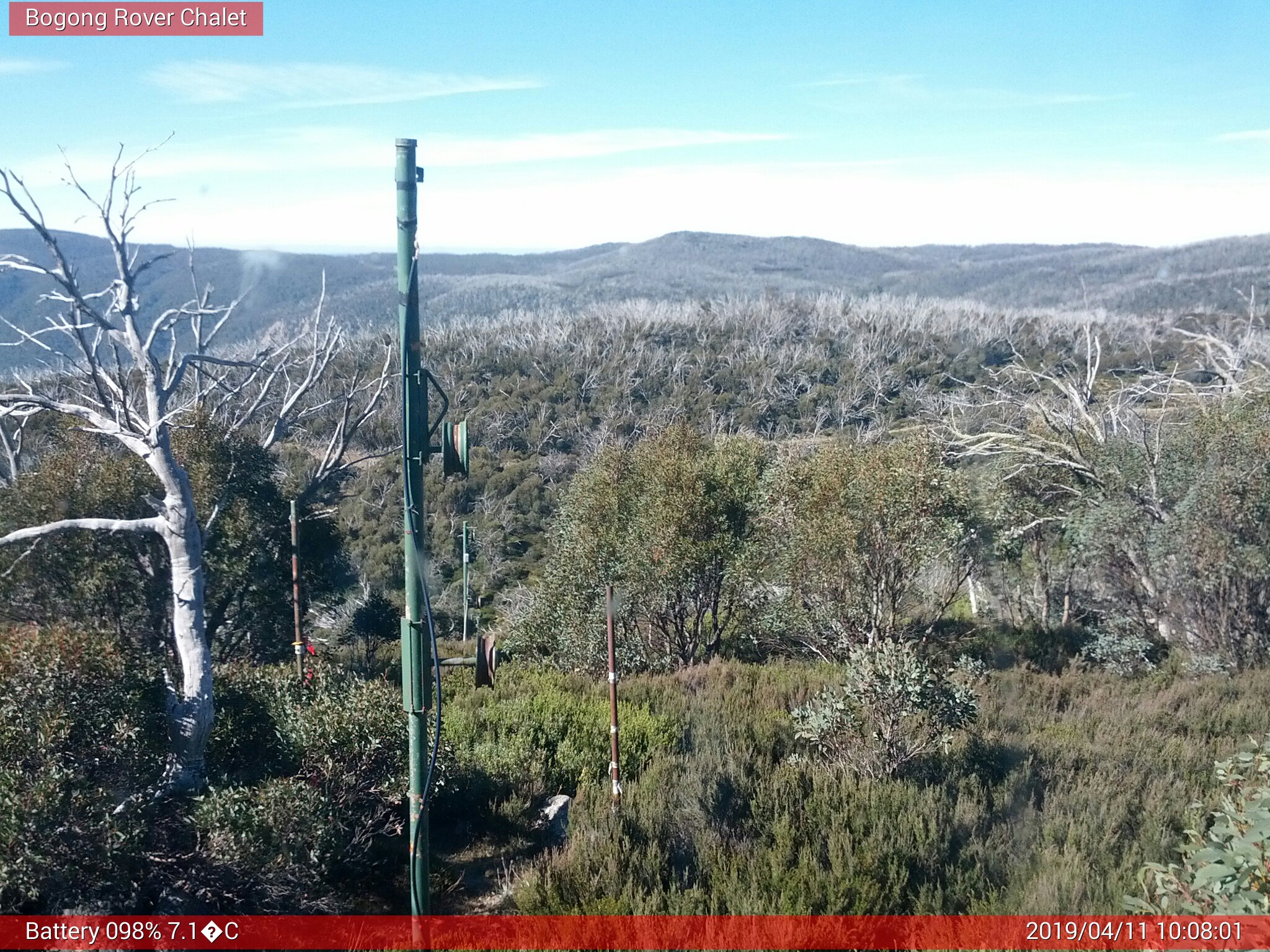 Bogong Web Cam 10:08am Thursday 11th of April 2019