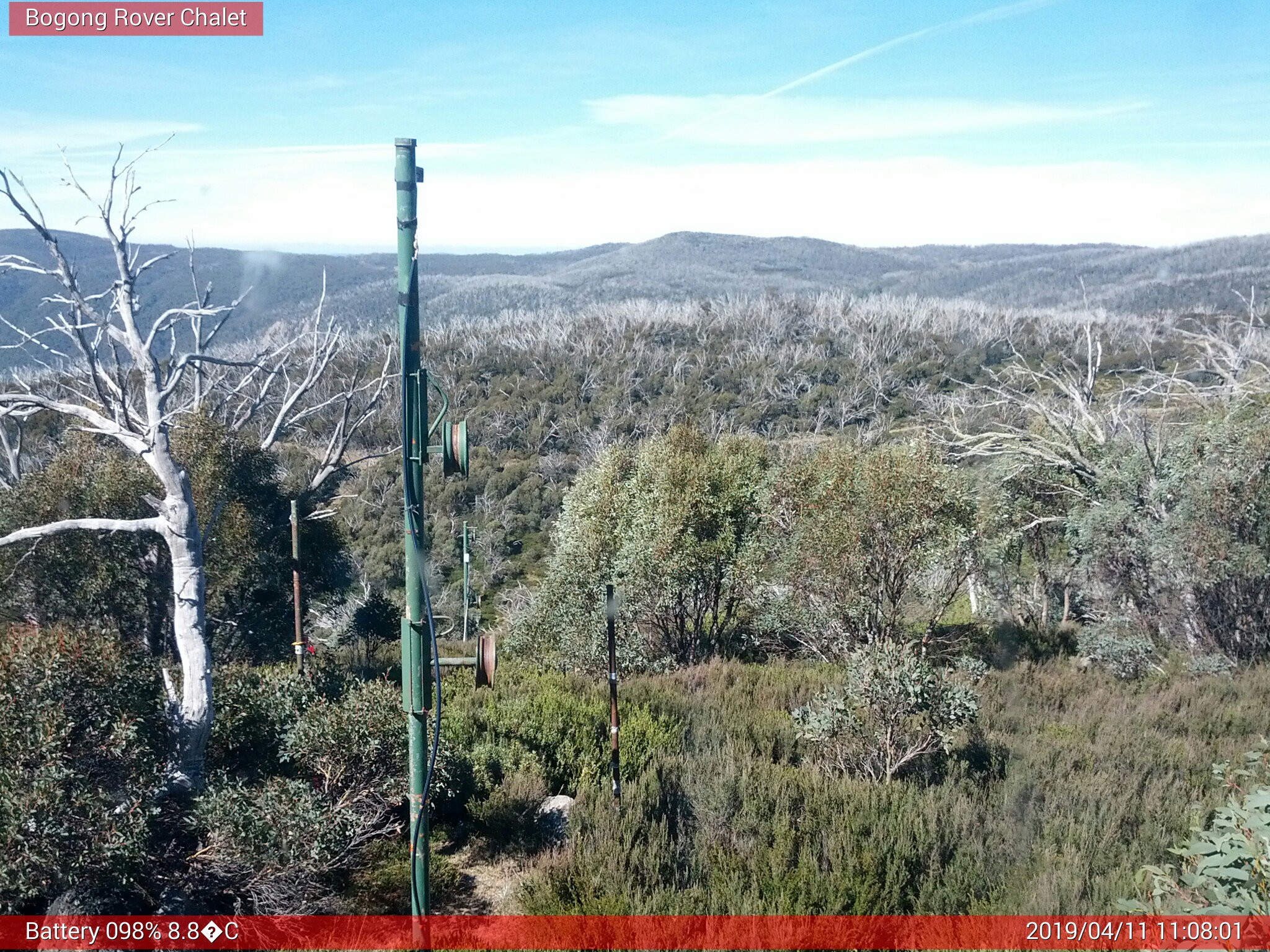 Bogong Web Cam 11:08am Thursday 11th of April 2019