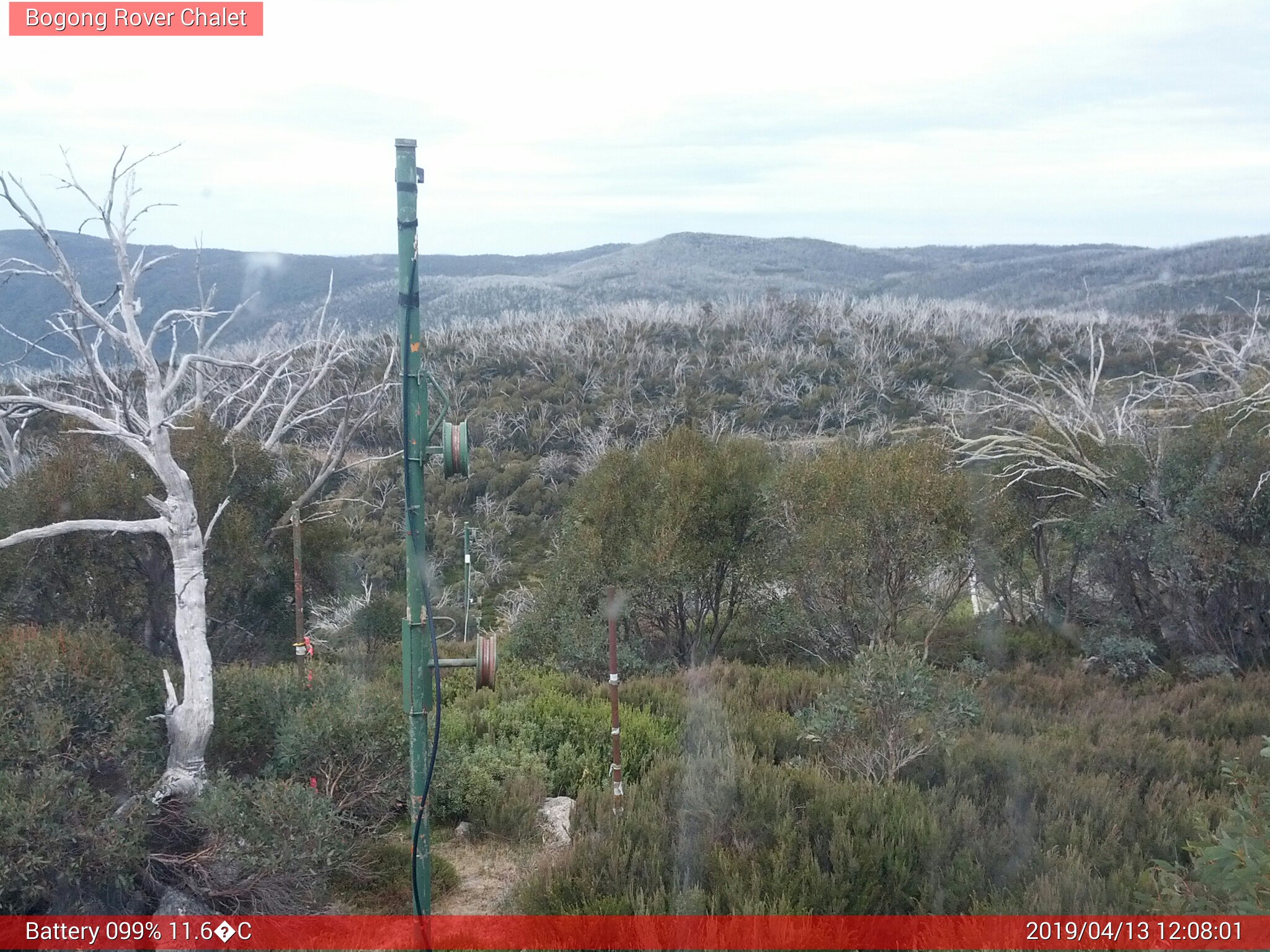 Bogong Web Cam 12:08pm Saturday 13th of April 2019