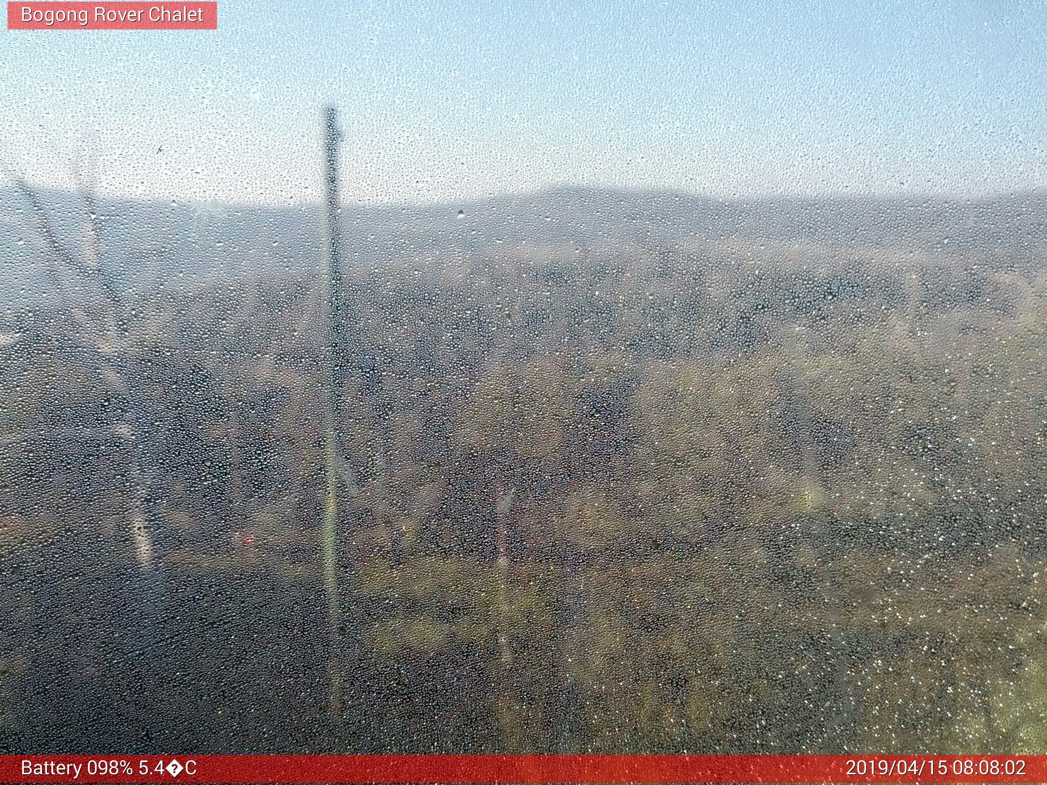 Bogong Web Cam 8:08am Monday 15th of April 2019