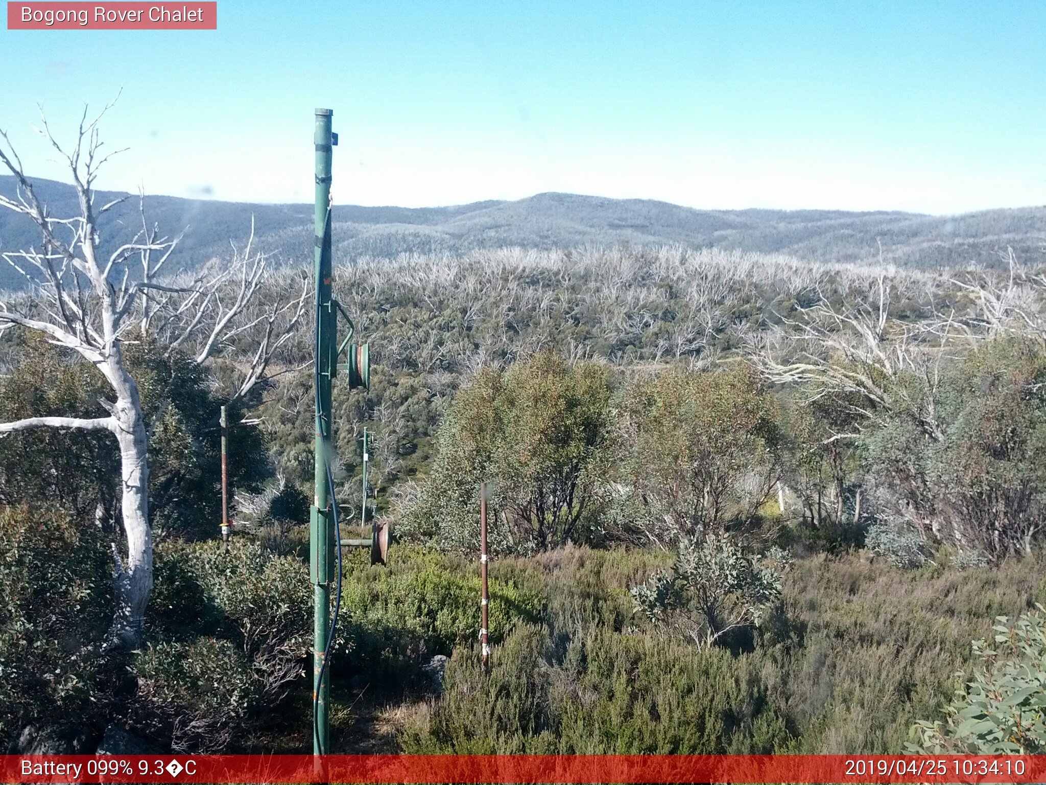 Bogong Web Cam 10:34am Thursday 25th of April 2019