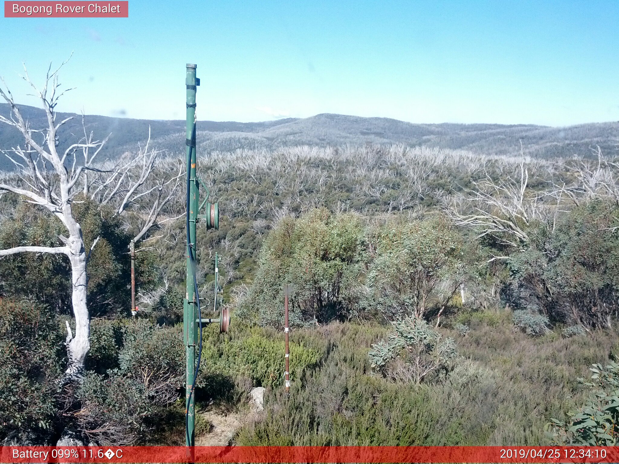 Bogong Web Cam 12:34pm Thursday 25th of April 2019